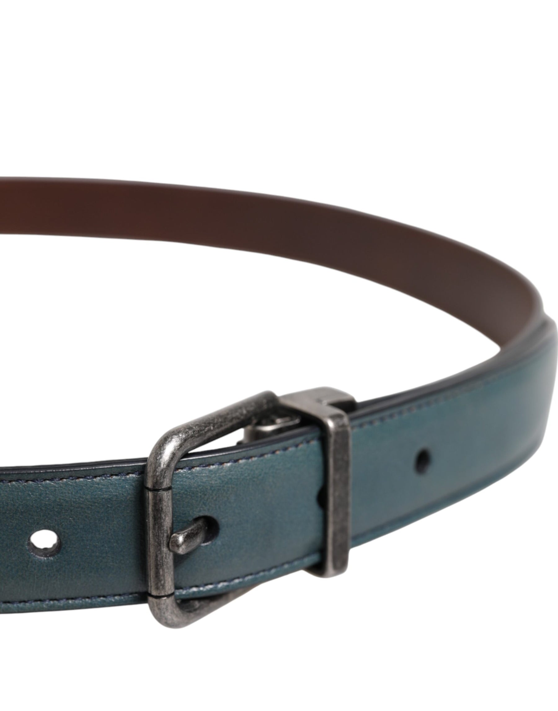 Dolce & Gabbana Green Classic Leather Metal Logo Buckle Belt | Regal Royce