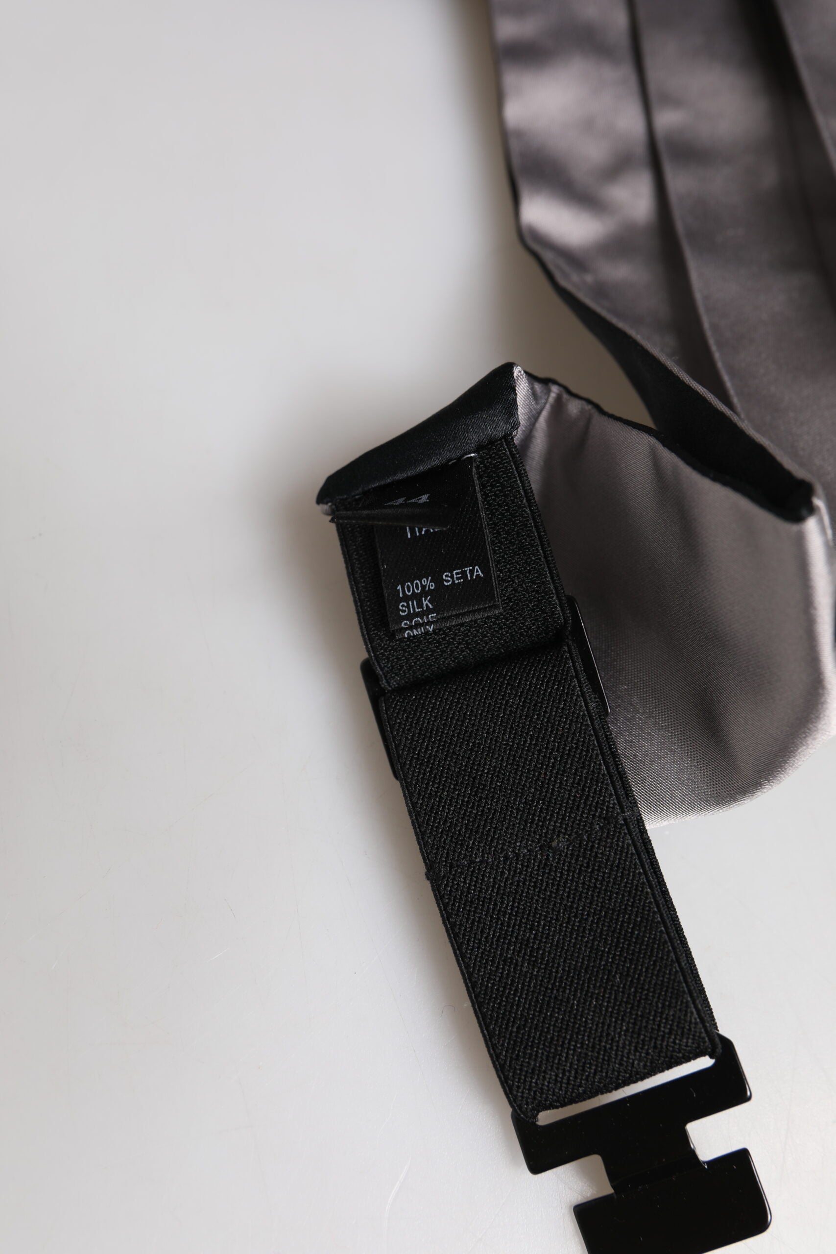 Dolce & Gabbana Gray Men 100% Silk Belt Wide Waist Cummerbund | Regal Royce