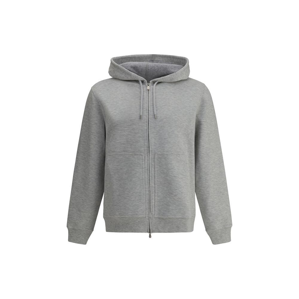 Brunello Cucinelli Gray Cotton Hoodie | Regal Royce