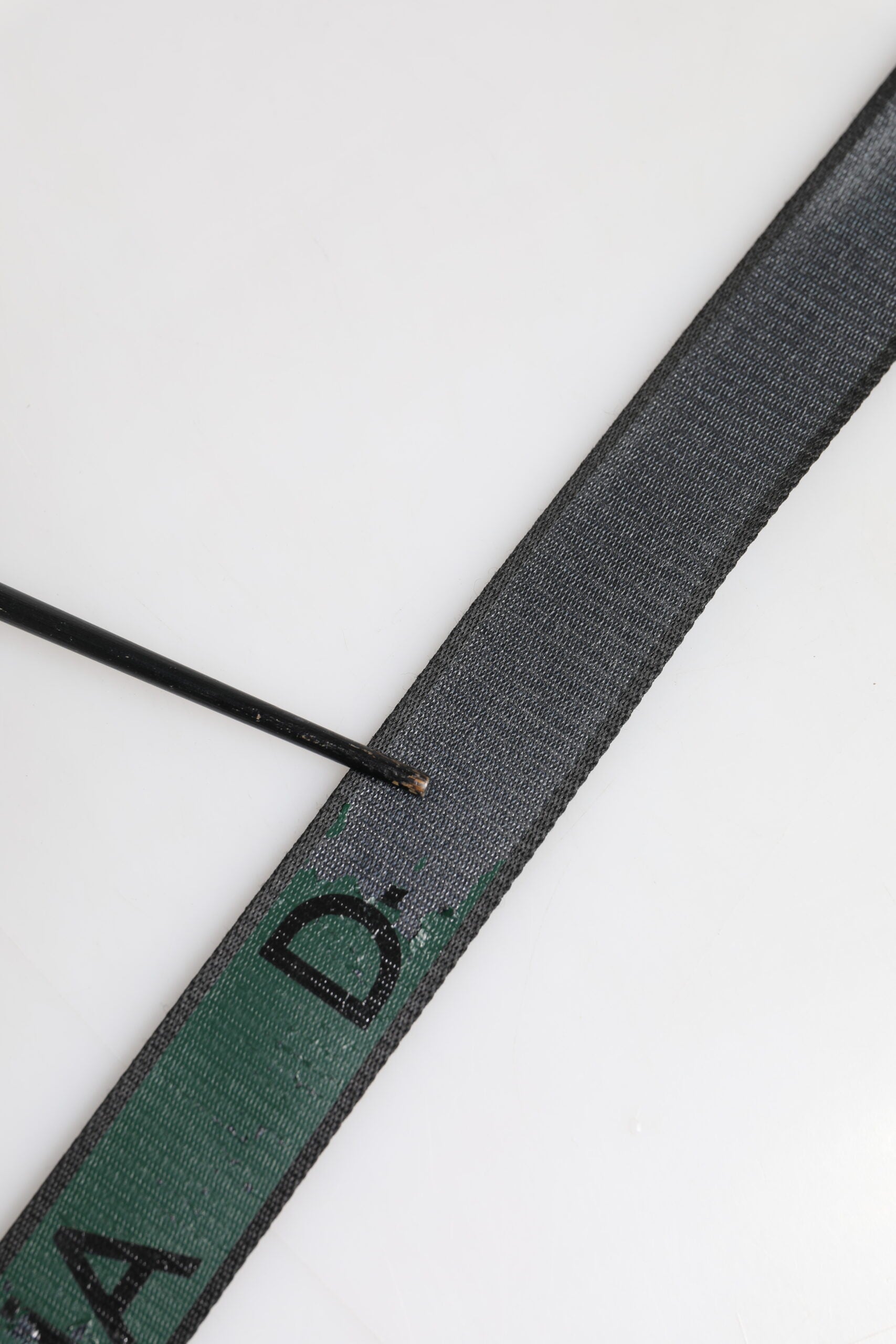 Dolce & Gabbana Green Black Polyester DG Logo Buckle Belt | Regal Royce