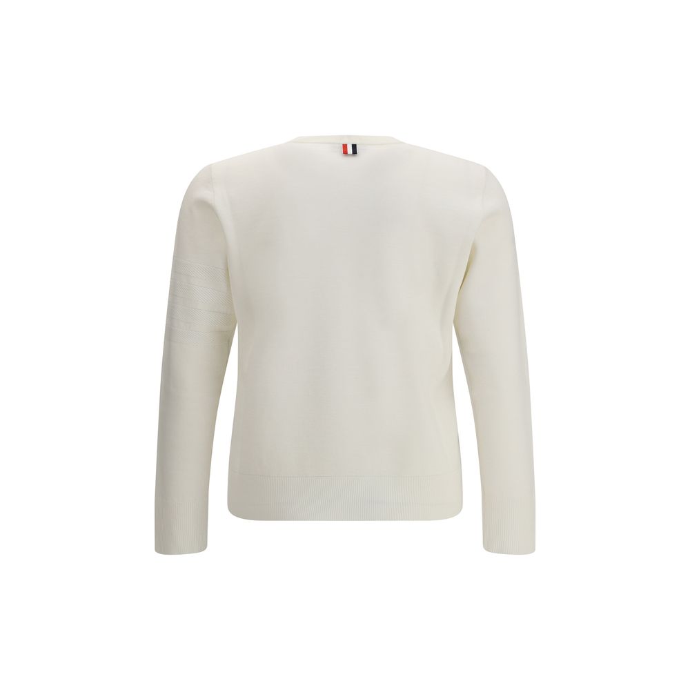 Thom Browne White Fleece Wool Sweatshirt | Regal Royce