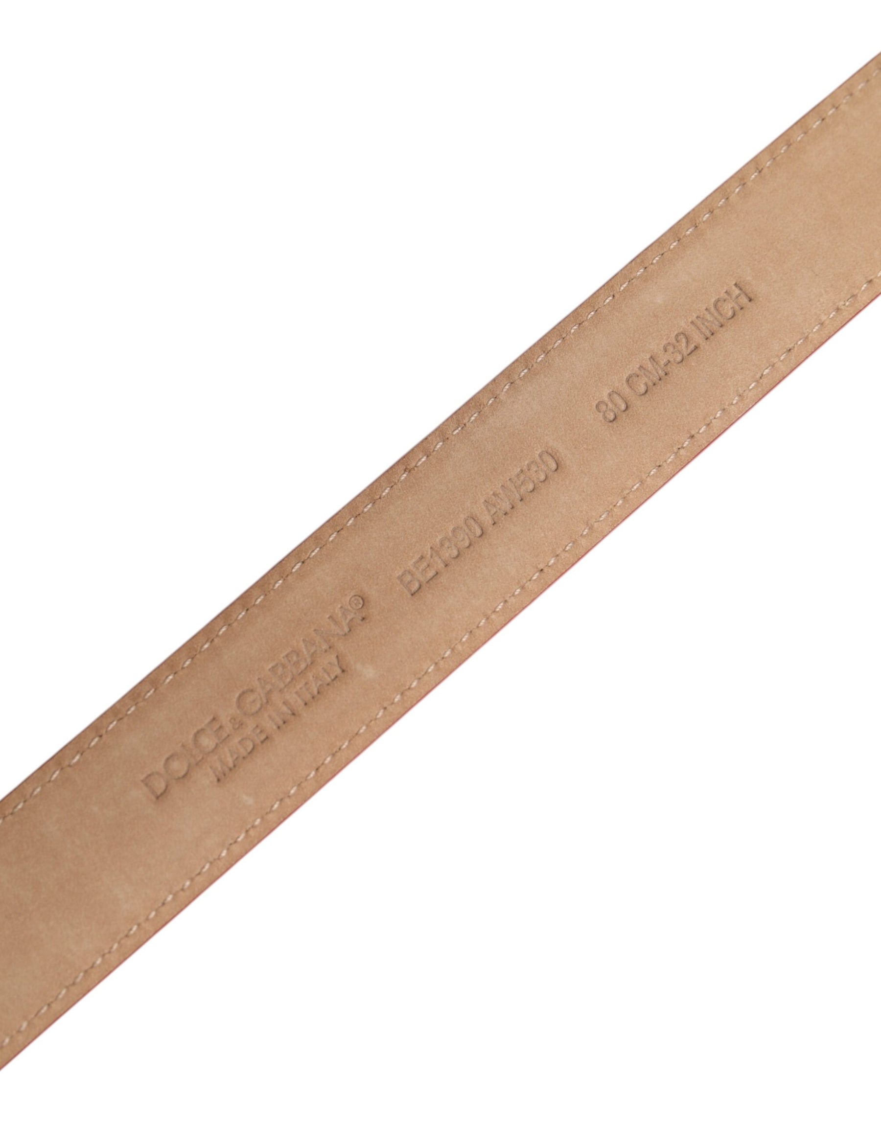 Dolce & Gabbana Red Leather Gold Metal Buckle Cintura Belt | Regal Royce