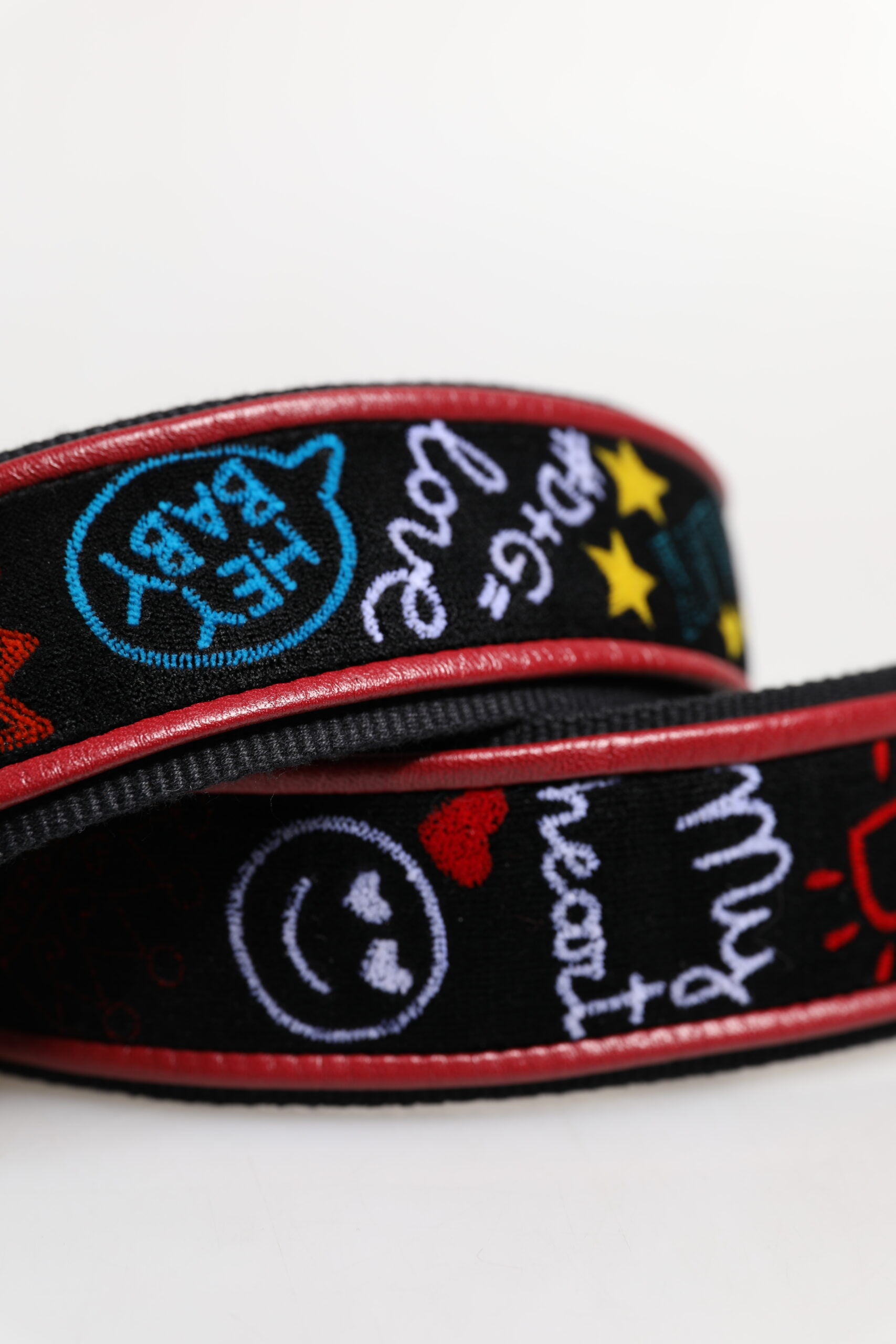 Dolce & Gabbana Black Cotton Printed Women Bag Accessory Shoulder Strap | Regal Royce