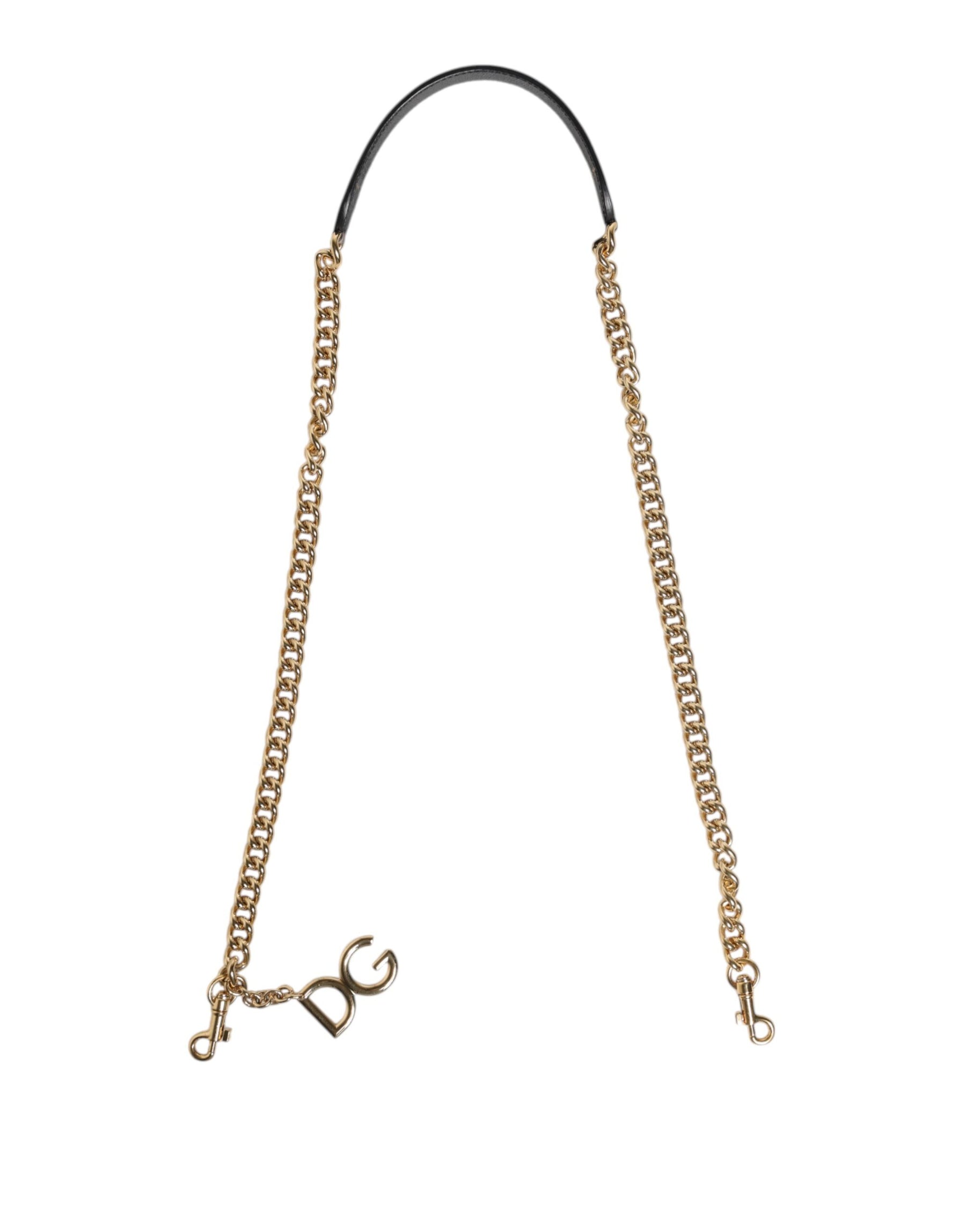 Dolce & Gabbana Brown Leopard Gold Brass Chain Accessory Shoulder Strap | Regal Royce
