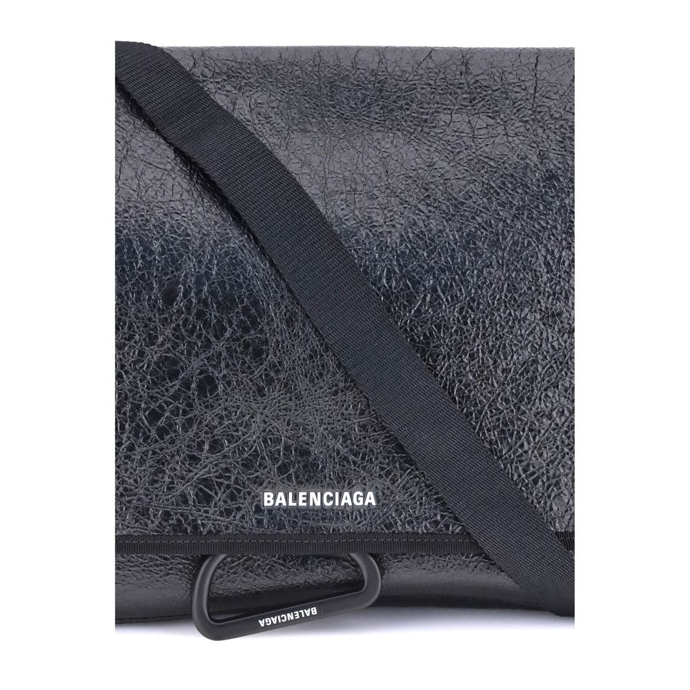 Balenciaga Black Calf Leather Bos Taurus Shoulder Bag | Regal Royce