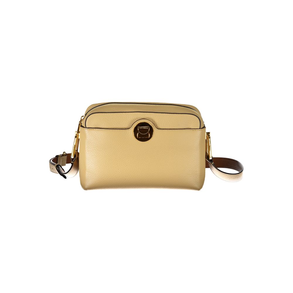 Coccinelle Beige Leather Women Shoulder Bag | Regal Royce
