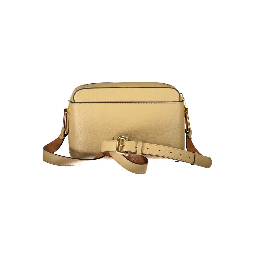 Coccinelle Beige Leather Women Shoulder Bag | Regal Royce