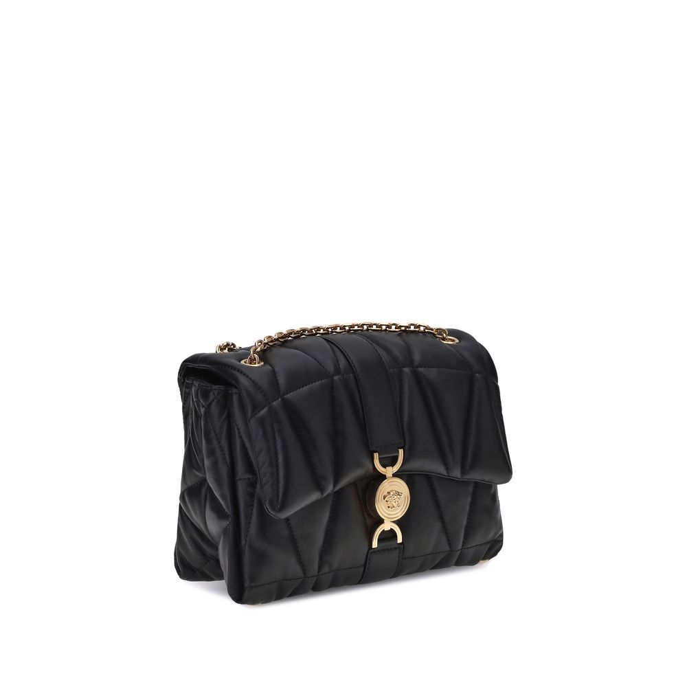 Versace Black Calf Leather Bos Taurus Shoulder Bag | Regal Royce