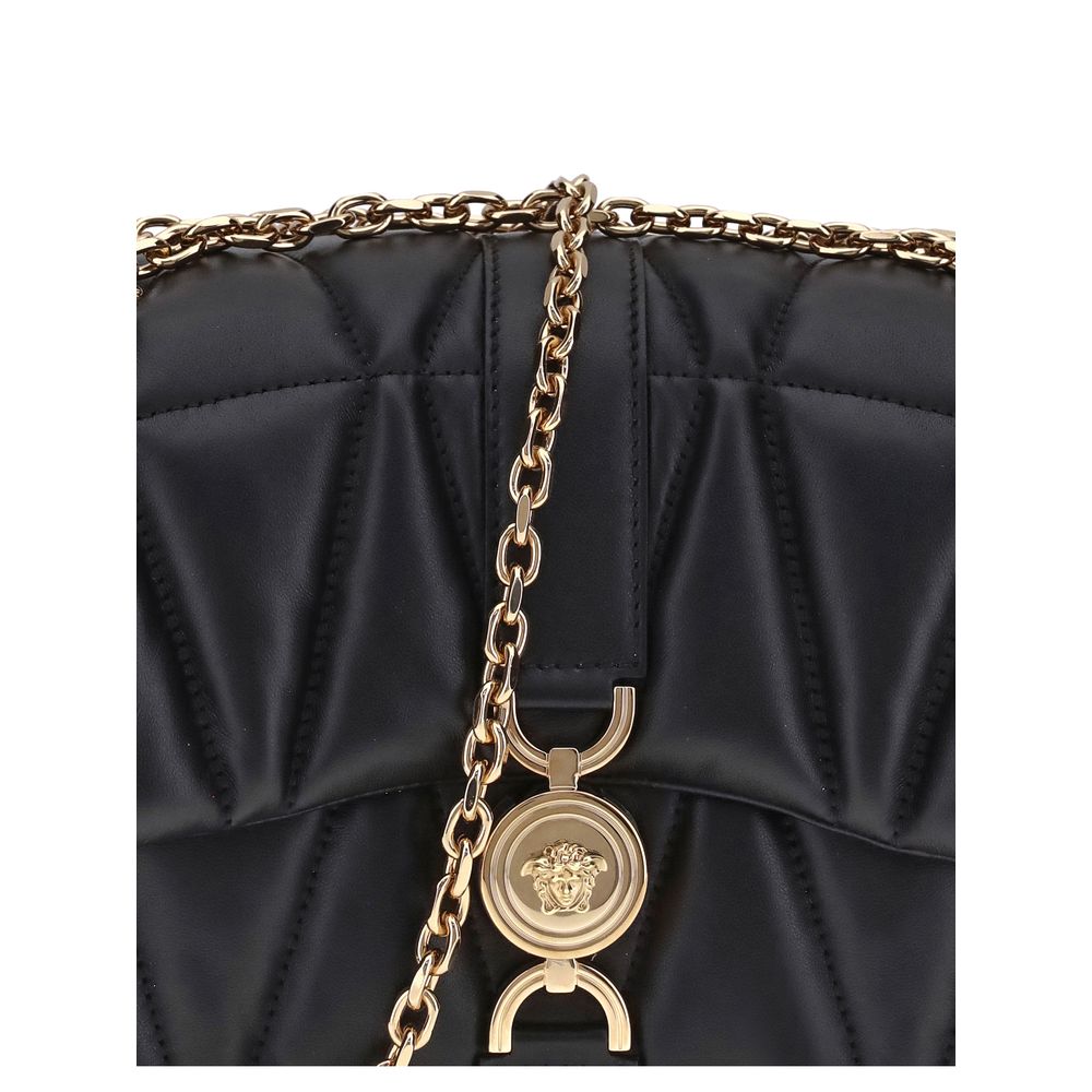 Versace Black Calf Leather Bos Taurus Shoulder Bag | Regal Royce