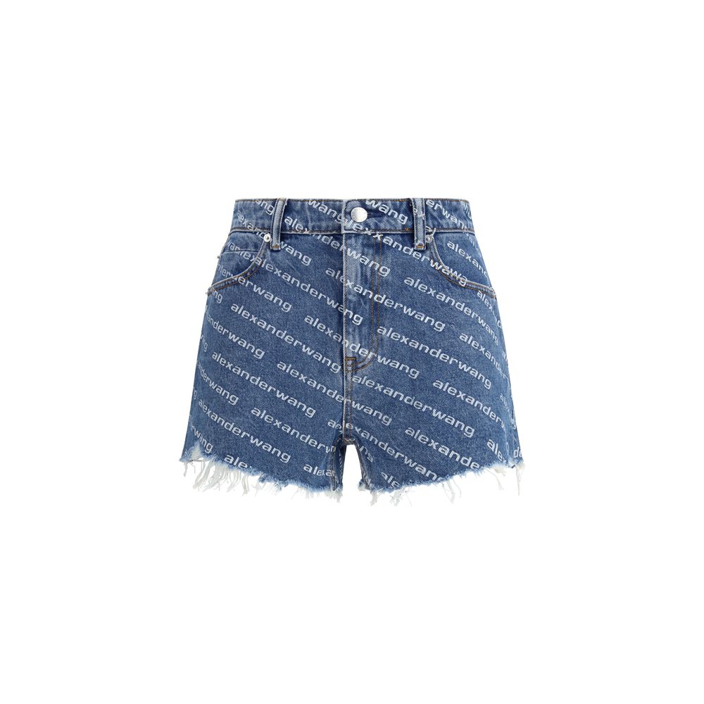 Alexander Wang Blue Cotton Bermuda Shorts | Regal Royce