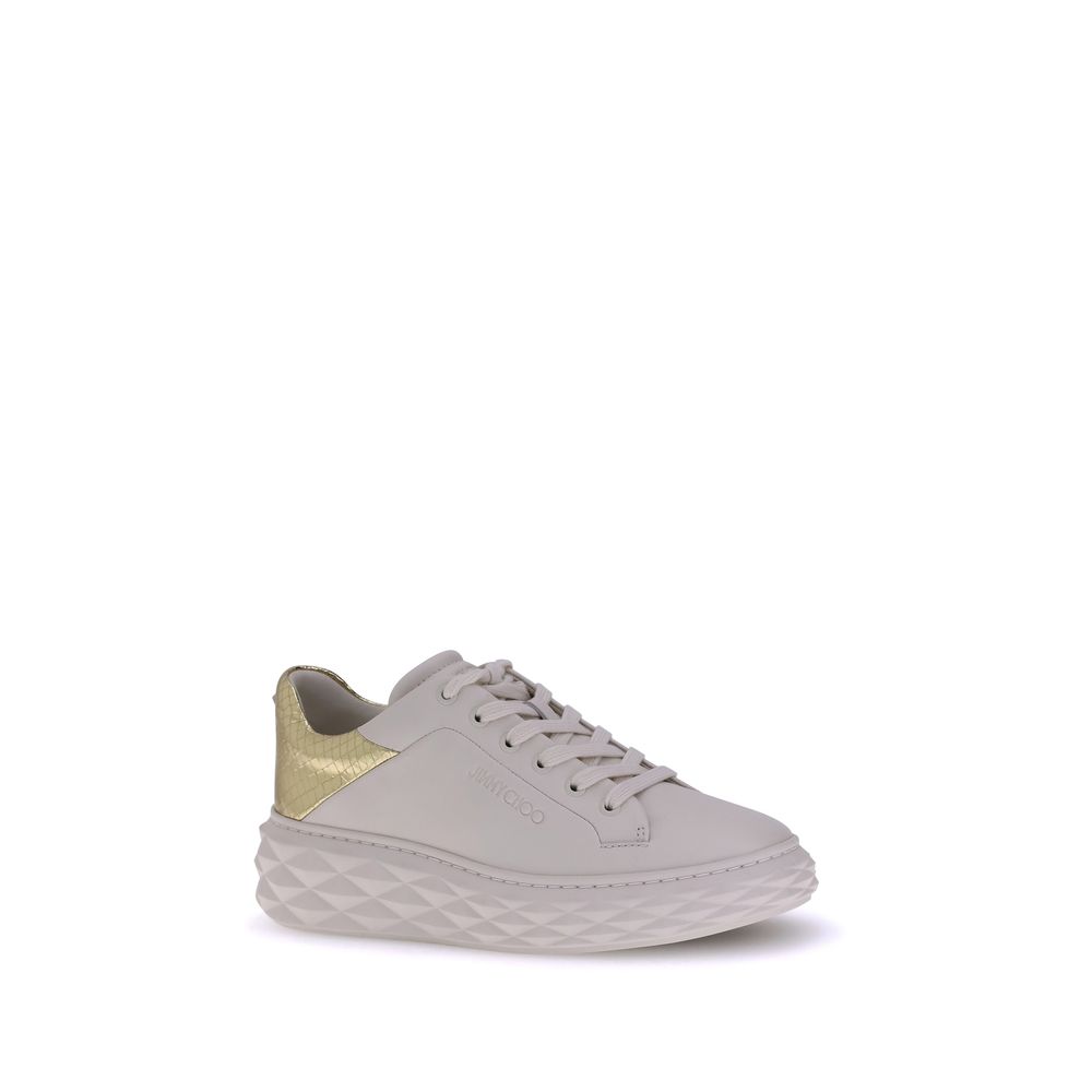 Jimmy Choo White Calf Leather Bos Taurus Chunky Sneakers | Regal Royce