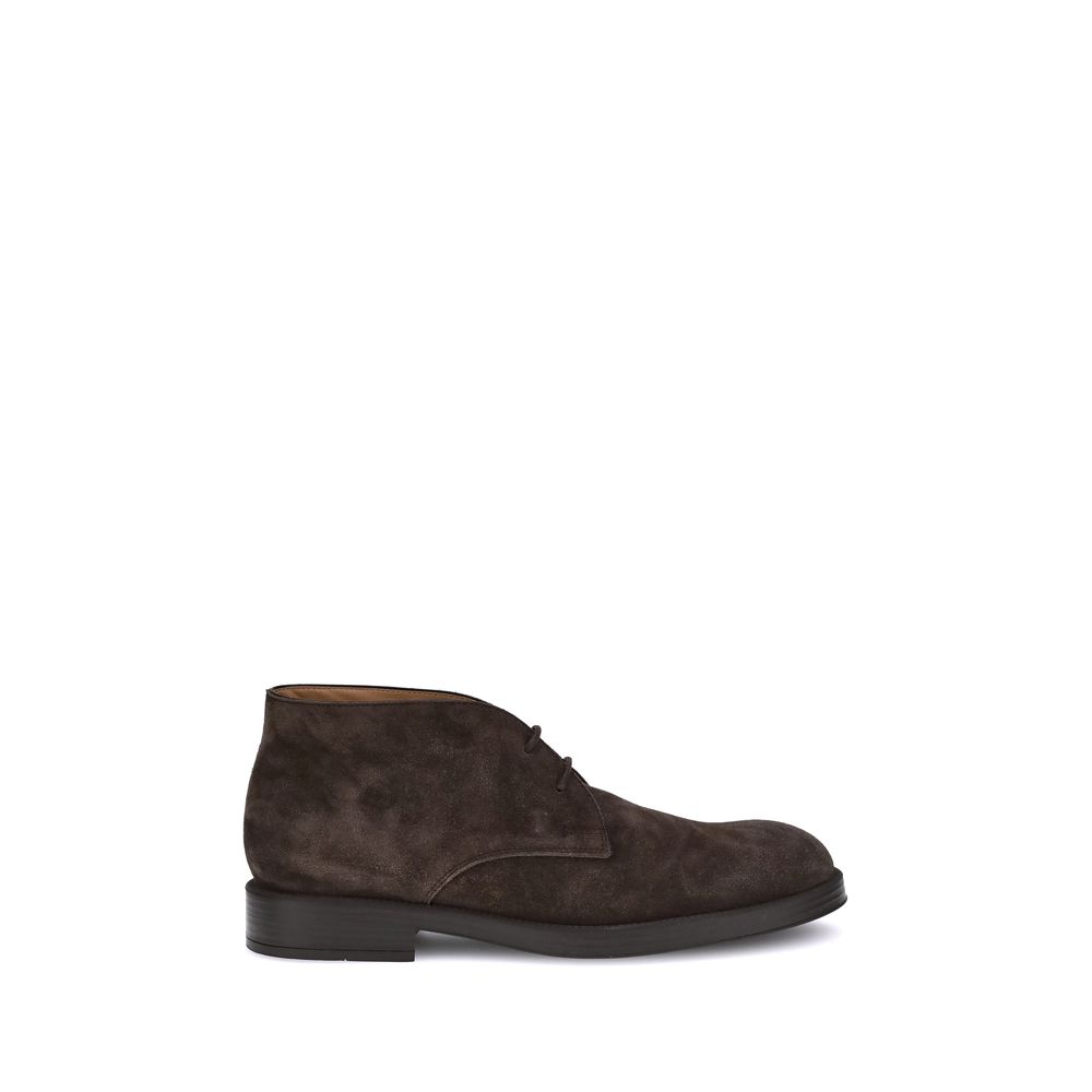 Tod's Brown Calf Leather Bos Taurus Ankle Boots | Regal Royce