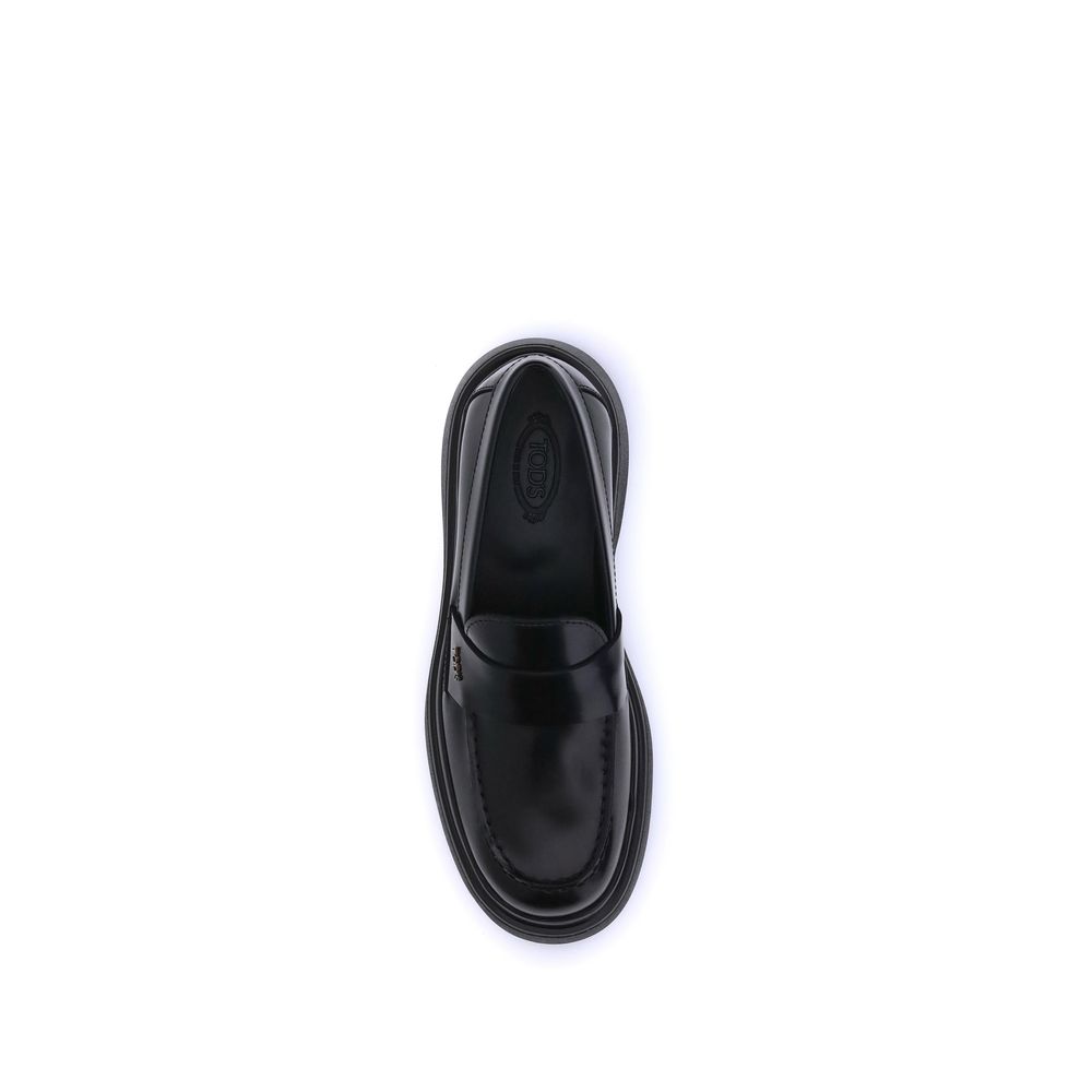 Tod's Black Rubber Platform Loafers | Regal Royce