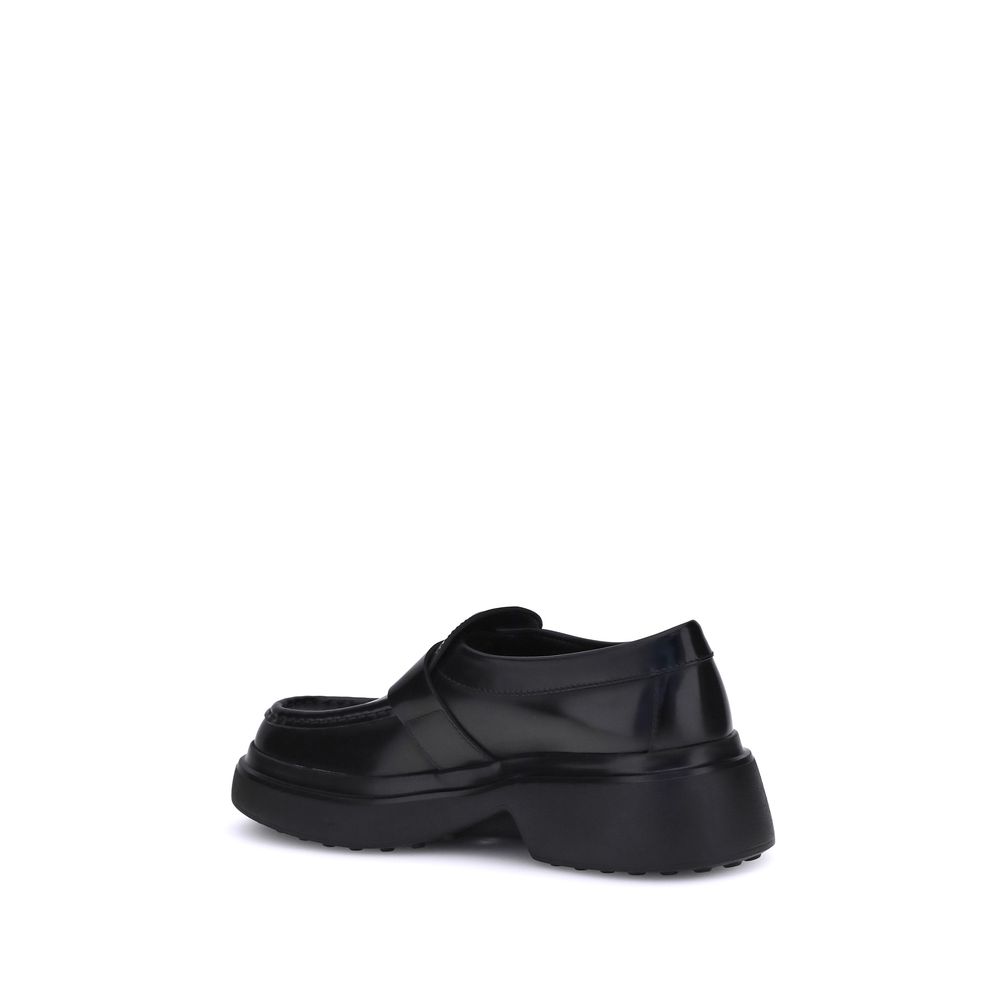 Tod's Black Rubber Platform Loafers | Regal Royce