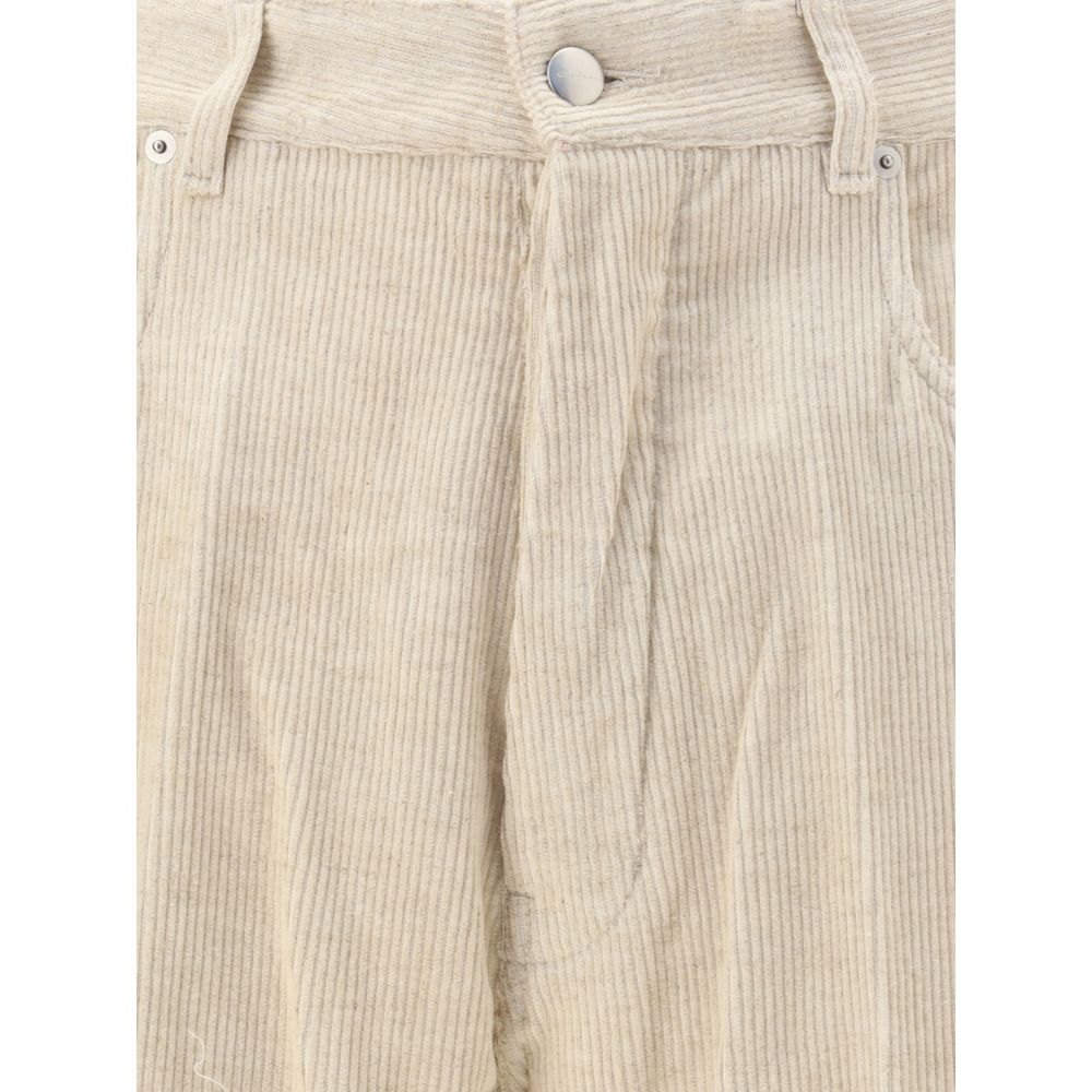 Rick Owens Beige Cotton Casual Pants | Regal Royce