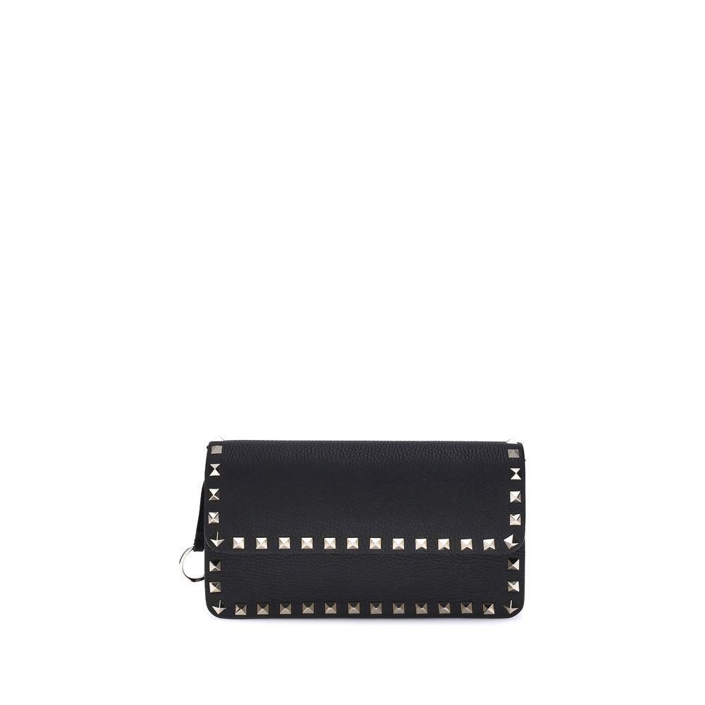 Valentino Garavani Black Calf Leather Bos Taurus Clutch Bag | Regal Royce