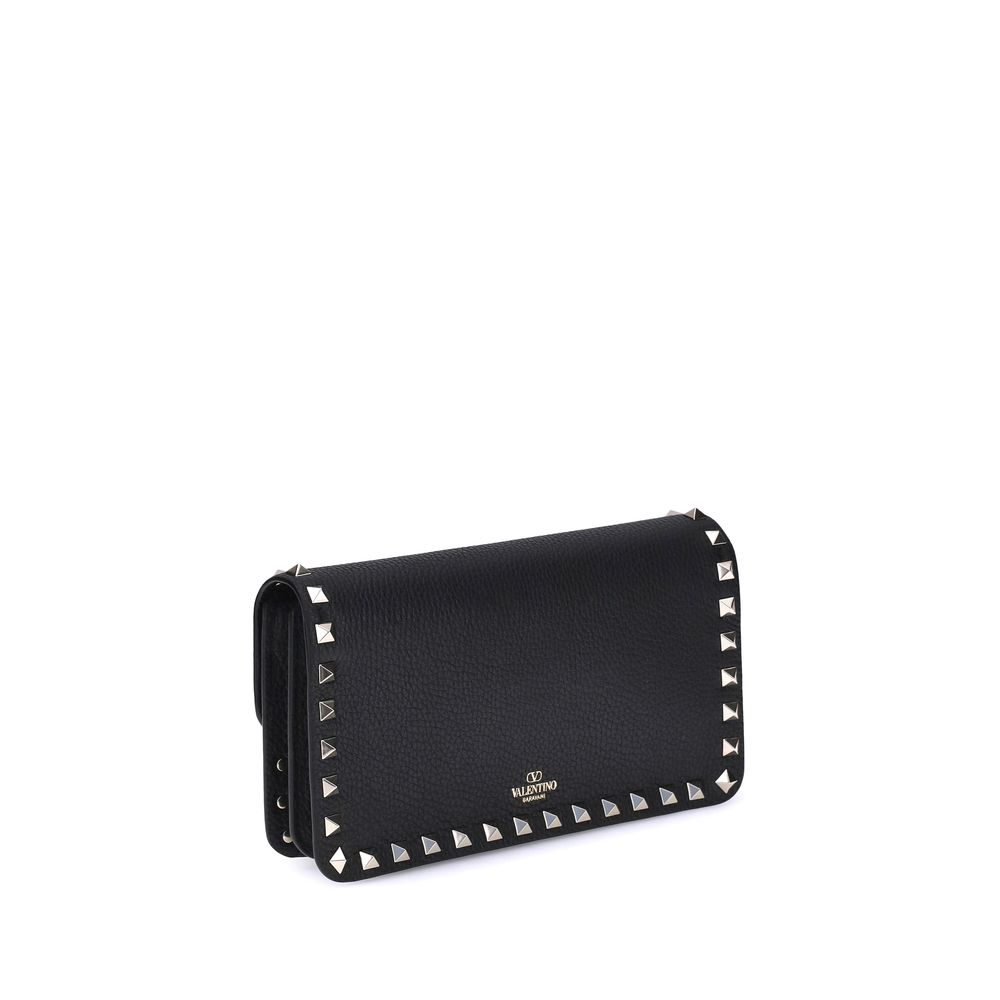 Valentino Garavani Black Calf Leather Bos Taurus Clutch Bag | Regal Royce