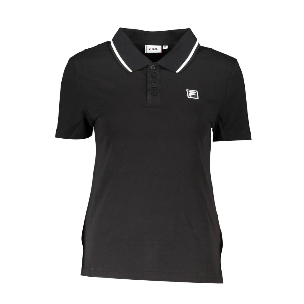 Fila Black Cotton Women's Polo | Regal Royce