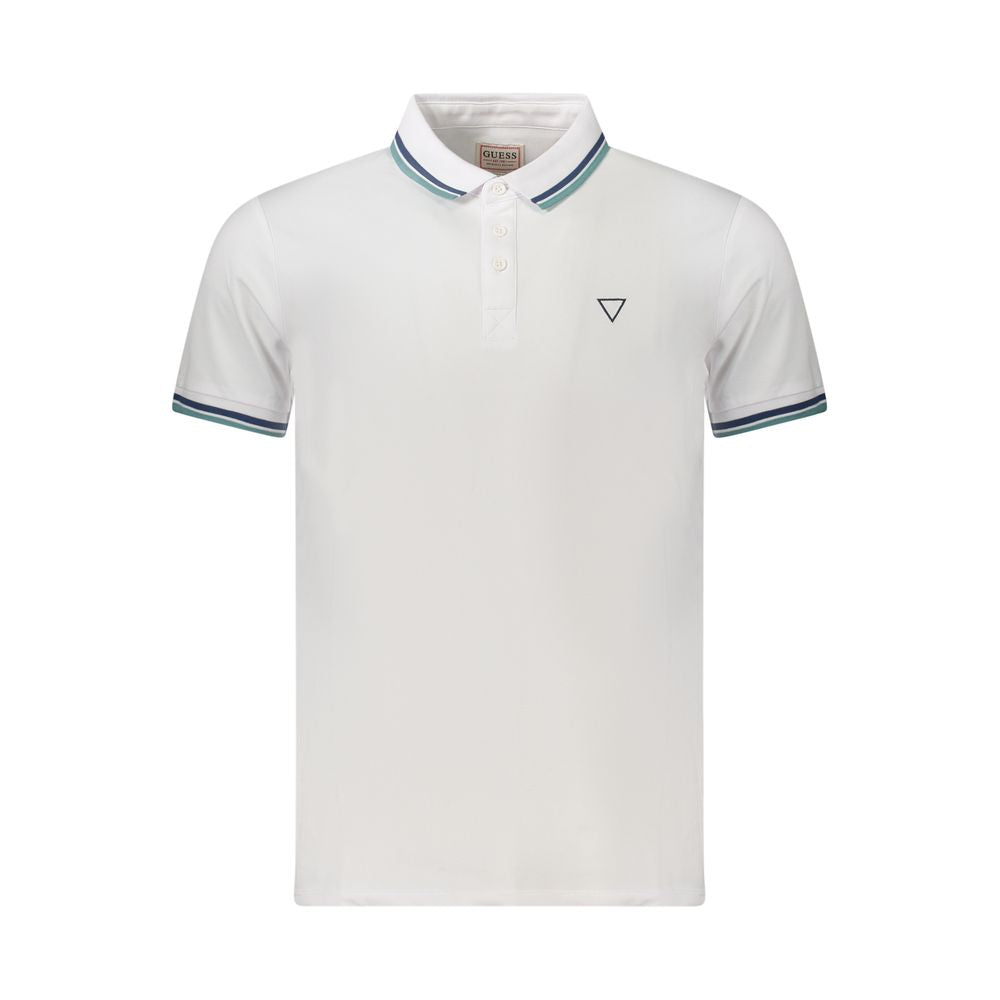 Guess Jeans White Cotton Men's Polo Shirt | Regal Royce