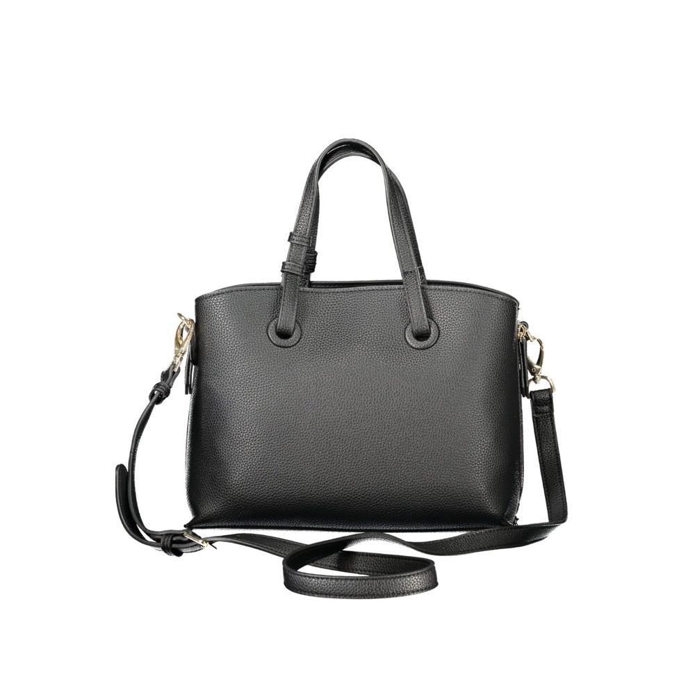 Mario Valentino Black Polyurethane Women's Bag | Regal Royce
