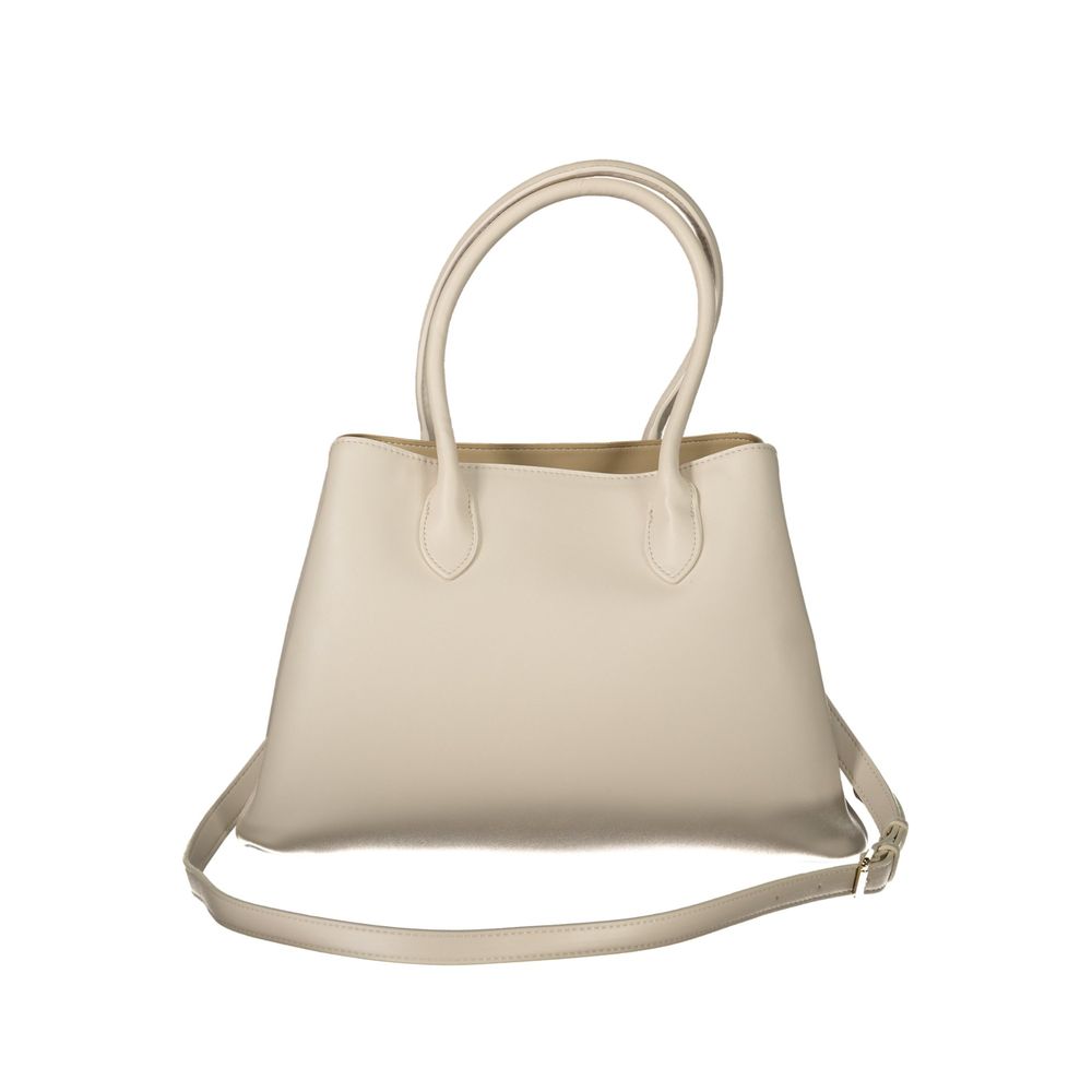 Mario Valentino Beige Polyurethane Women Handbag | Regal Royce
