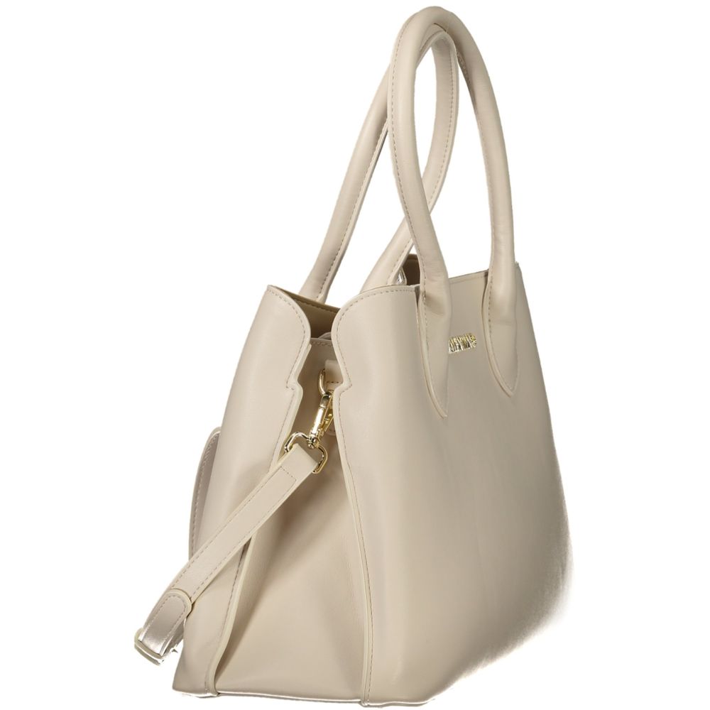 Mario Valentino Beige Polyurethane Women Handbag | Regal Royce