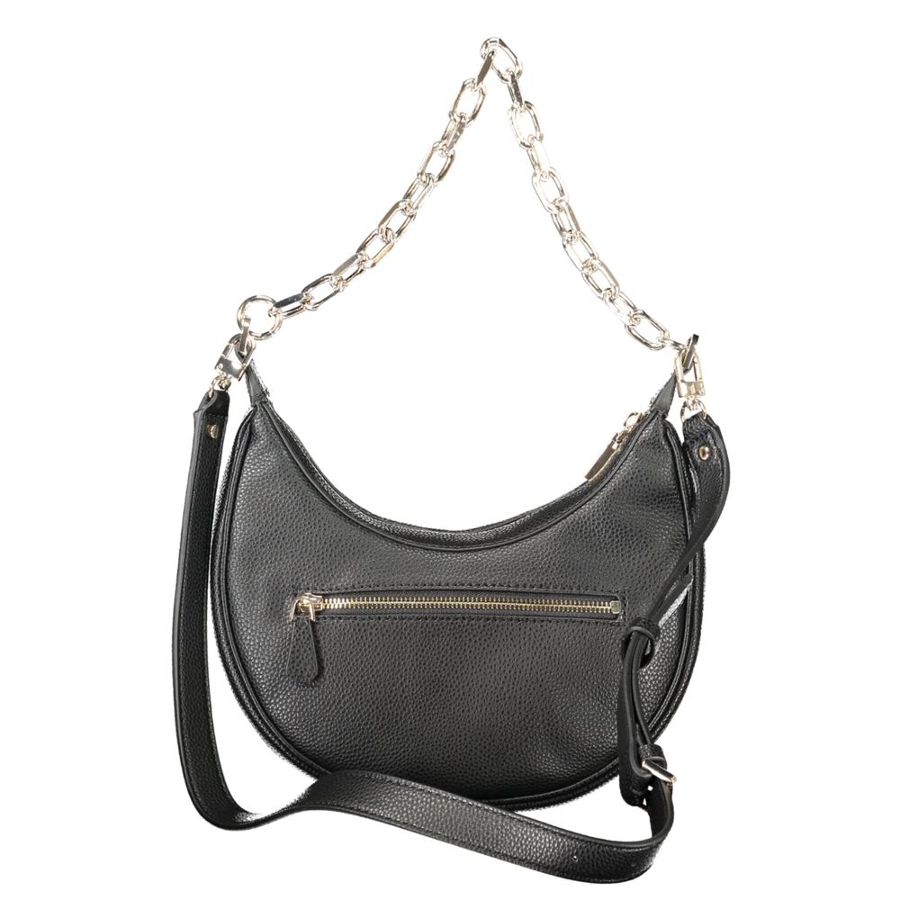 Guess Jeans Black Polyurethane Women's Handbag | Regal Royce
