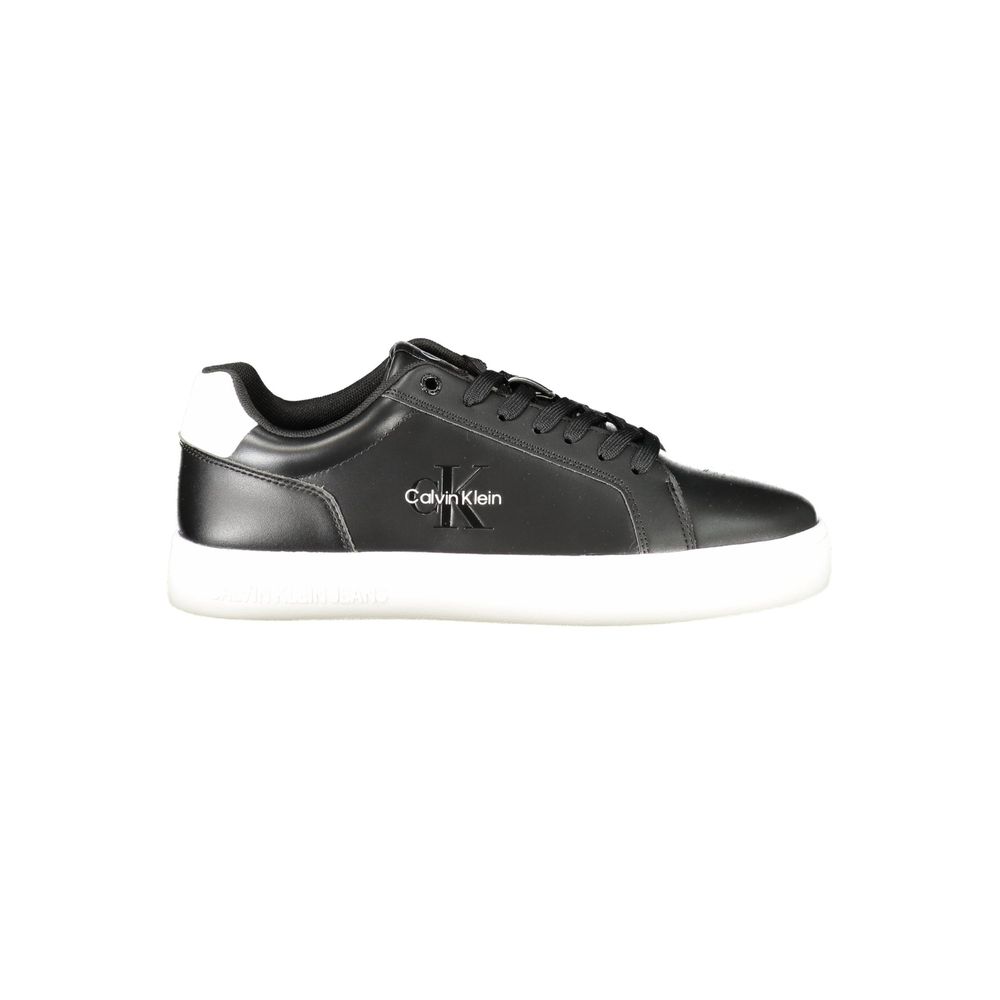 Calvin Klein Black Polyurethane Men Sneaker | Regal Royce
