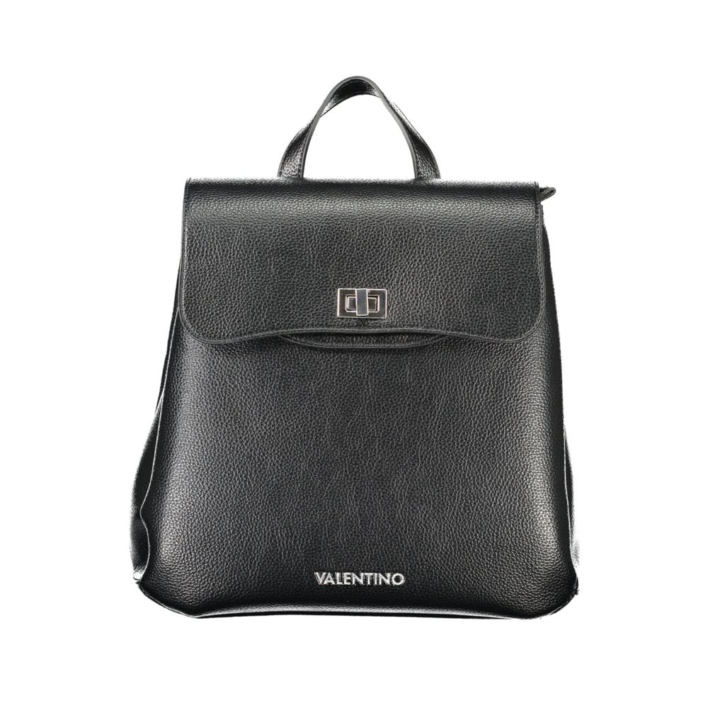 Mario Valentino Nero Polyurethane Women Backpack | Regal Royce