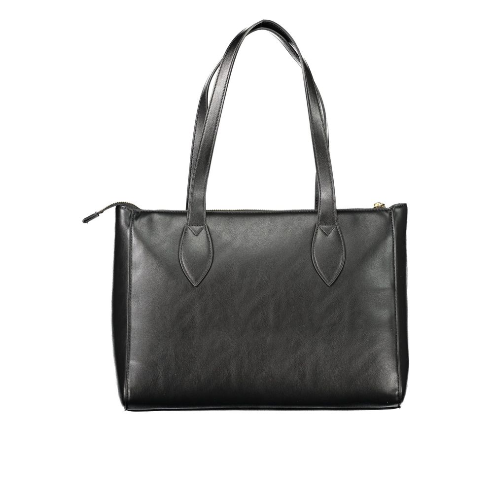 Mario Valentino Black Polyurethane Women's Bag | Regal Royce