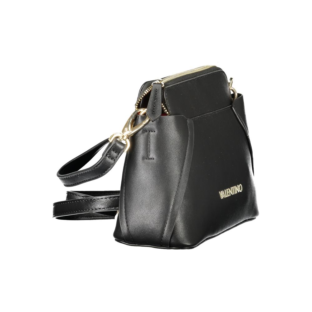 Mario Valentino Black Polyurethane Shoulder Bag | Regal Royce