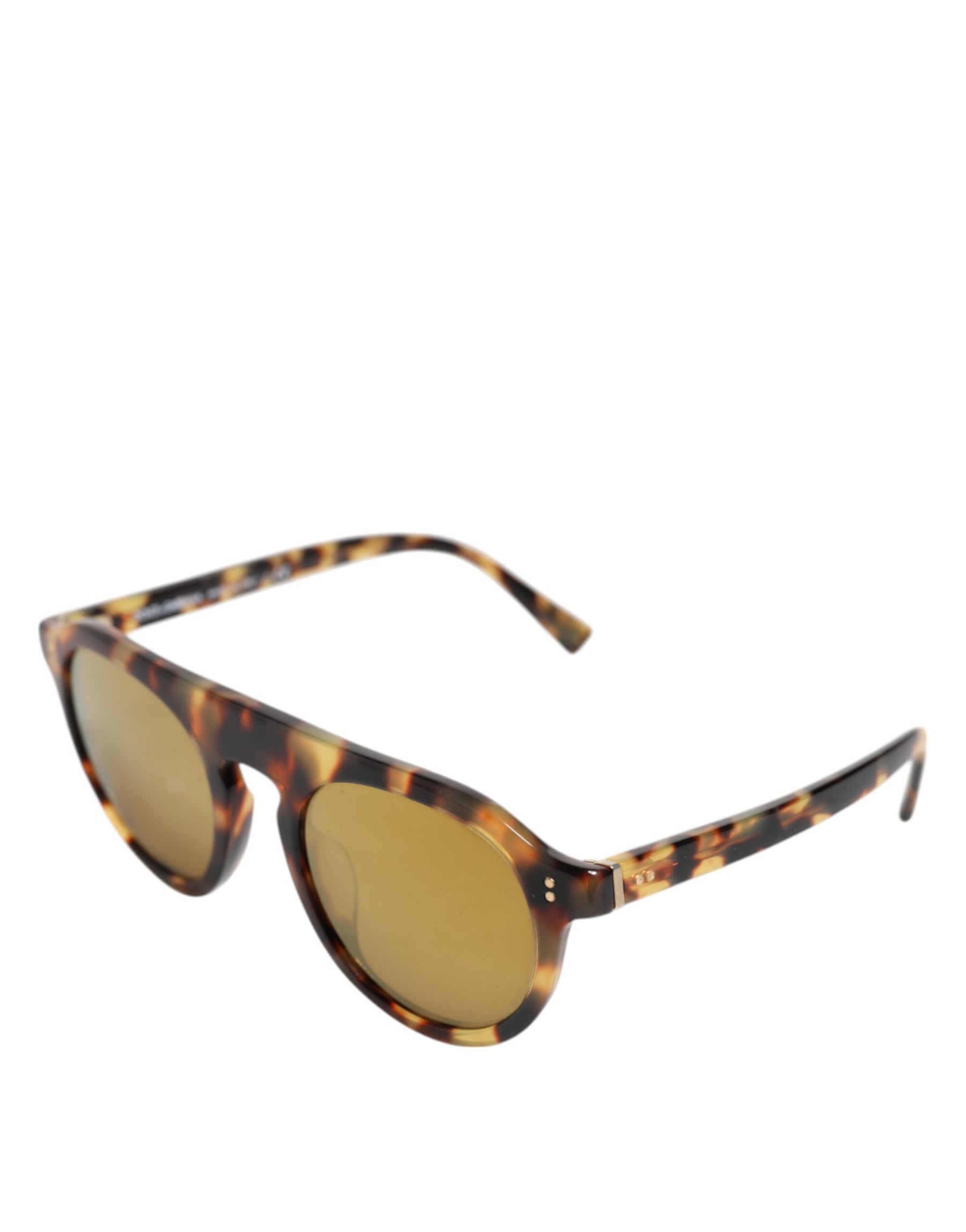 Dolce & Gabbana Brown Acetate Round Leopard Print Eyewear Sunglasses | Regal Royce