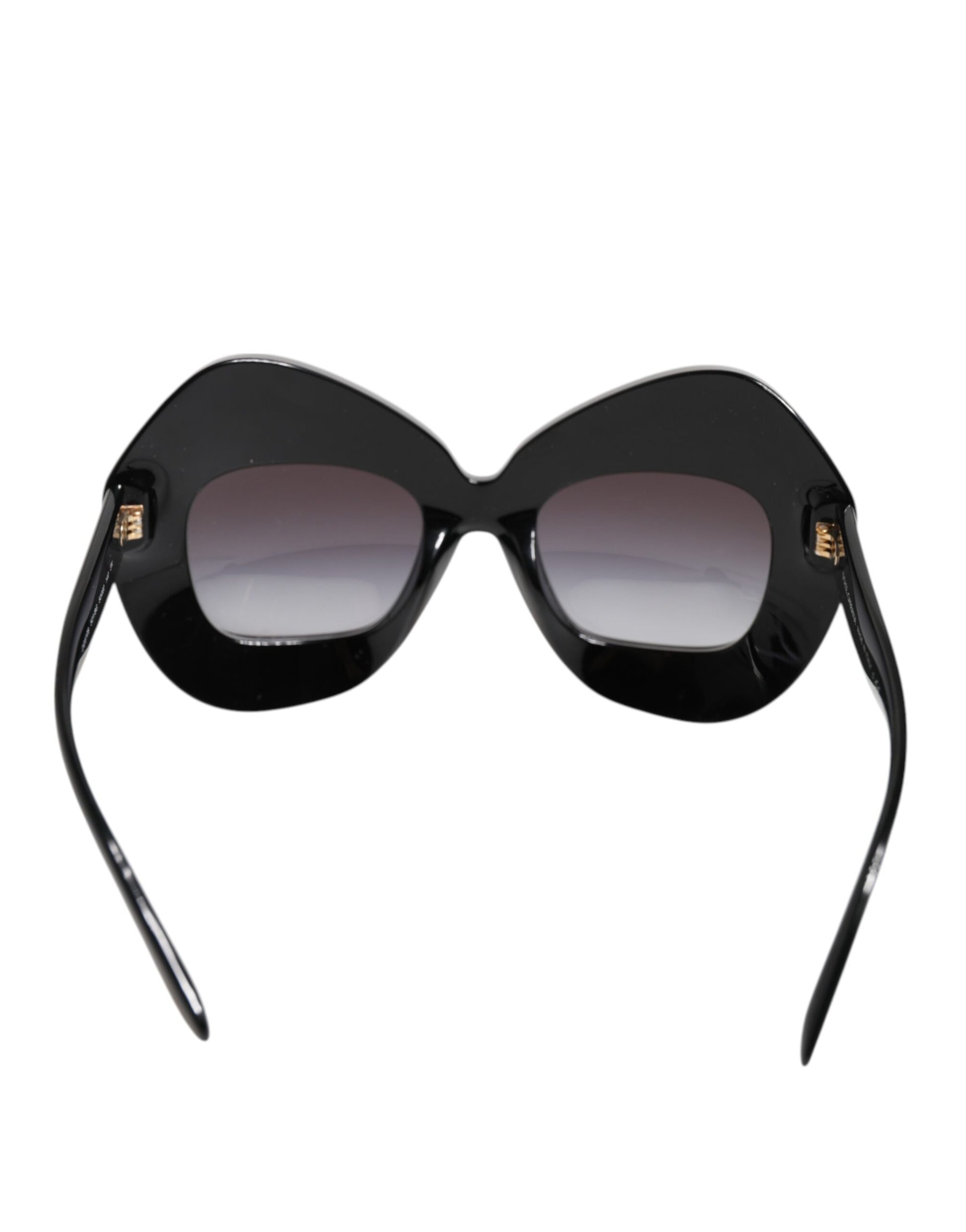 Dolce & Gabbana Black White PIED DE POULE Print Oversized Shades Sunglasses