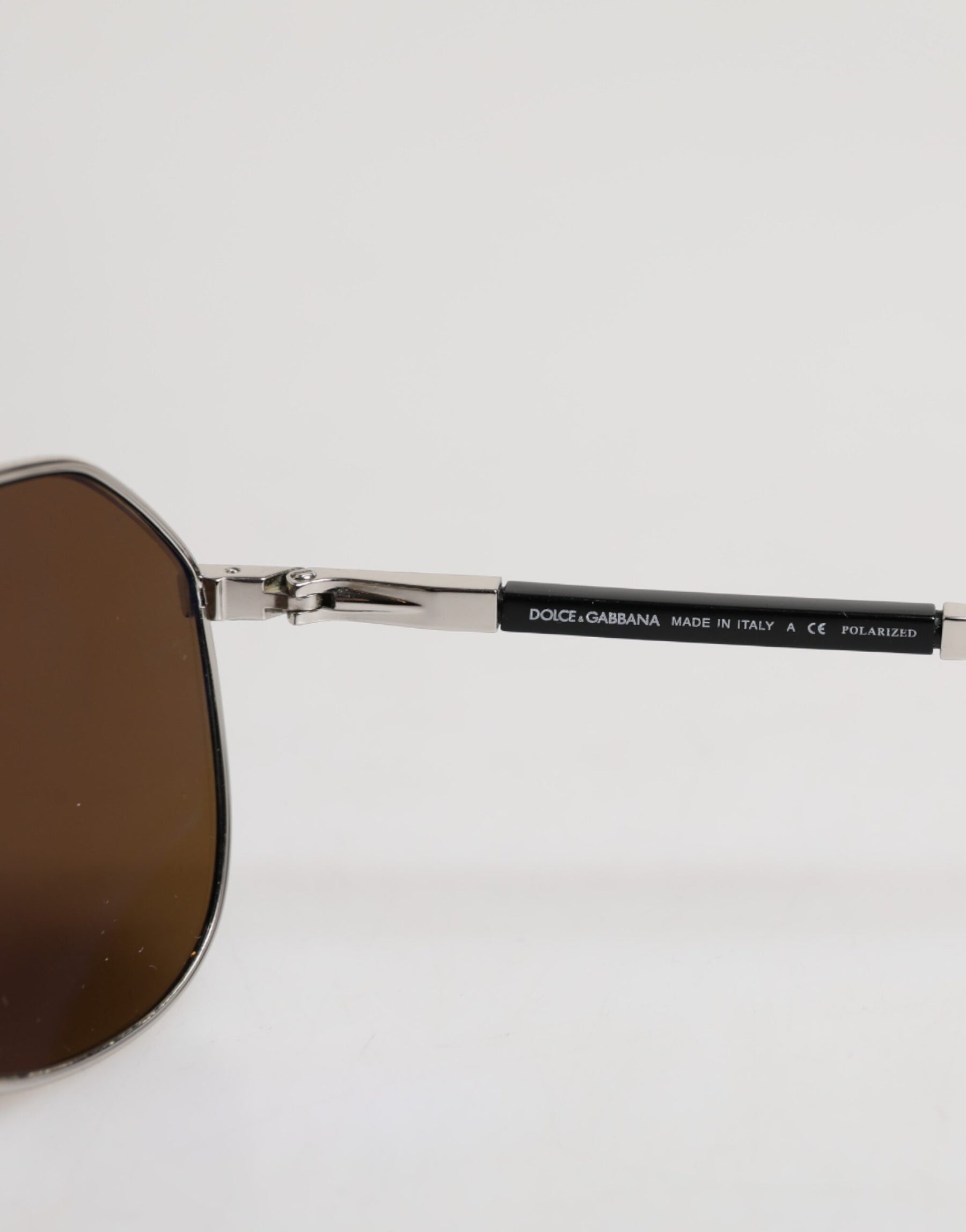 Dolce & Gabbana DG2073 Silver Steel Classic Pilot Brown Lens Sunglasses | Regal Royce