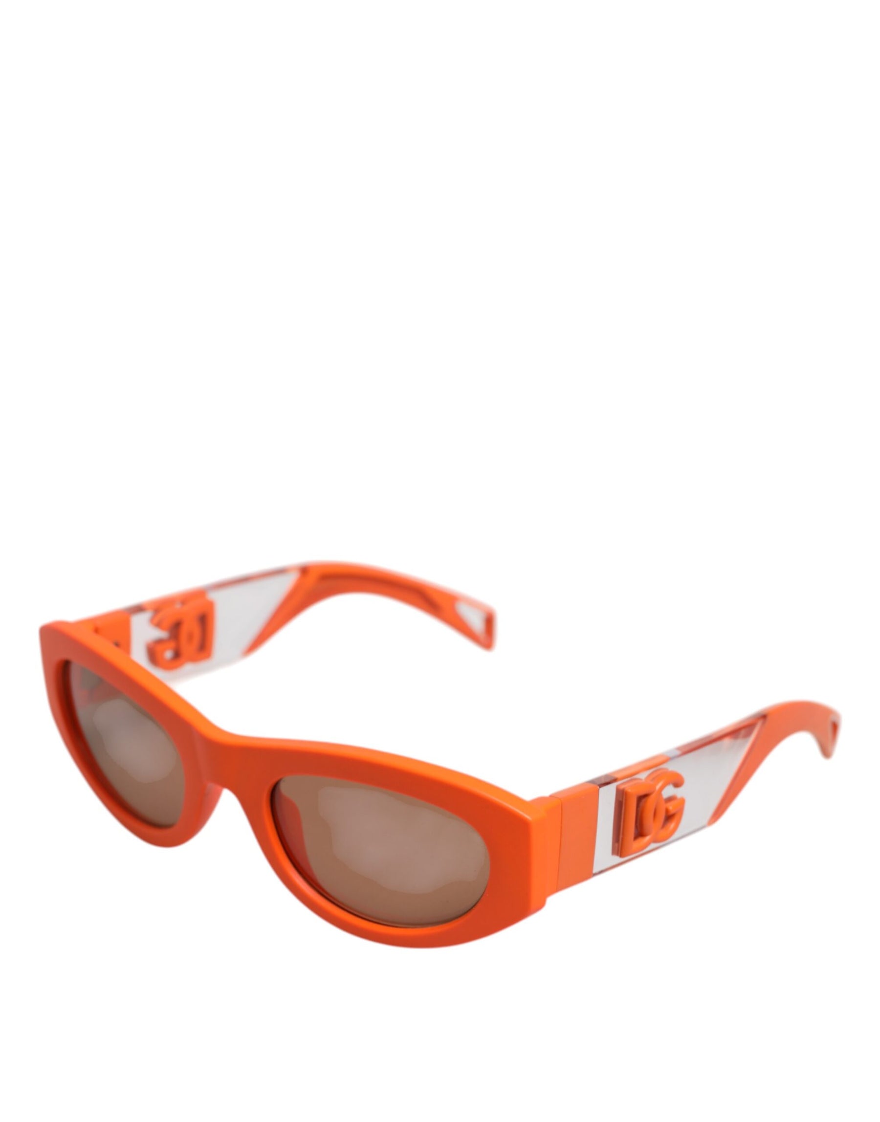 Dolce & Gabbana Orange Reborn To Live Oval Frame Logo Eyewear Sunglasses | Regal Royce