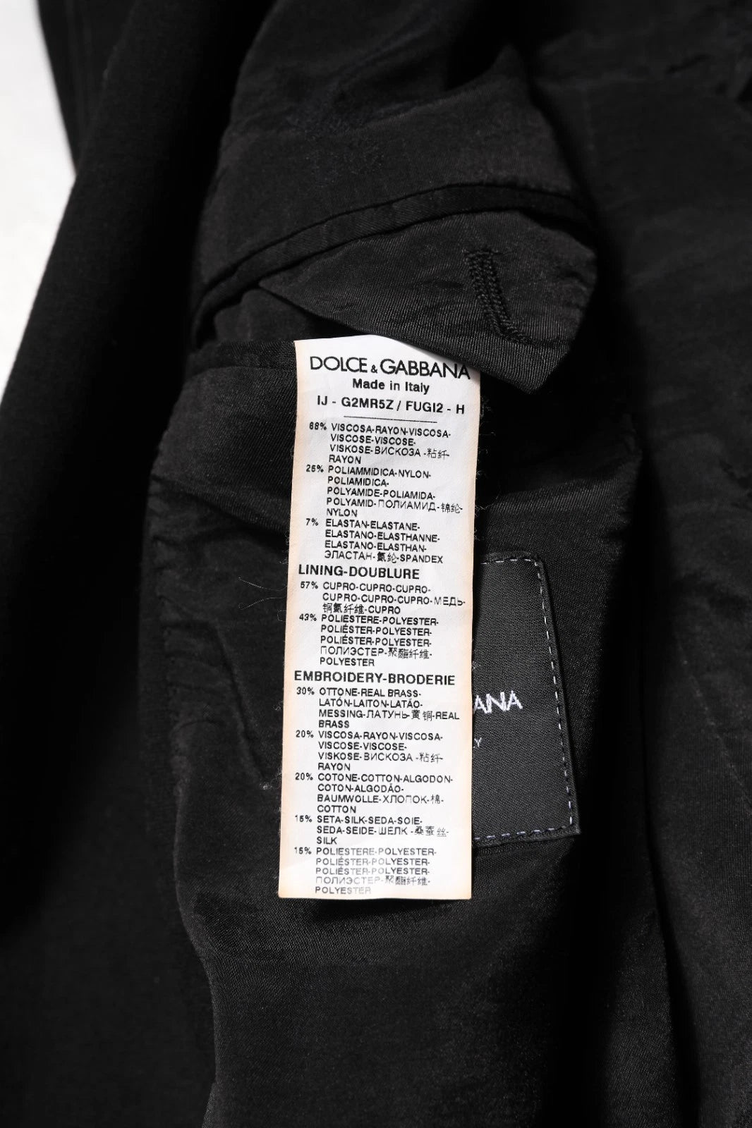 Dolce & Gabbana Black Viscose DG Crown Blazer Coat Jacket | Regal Royce