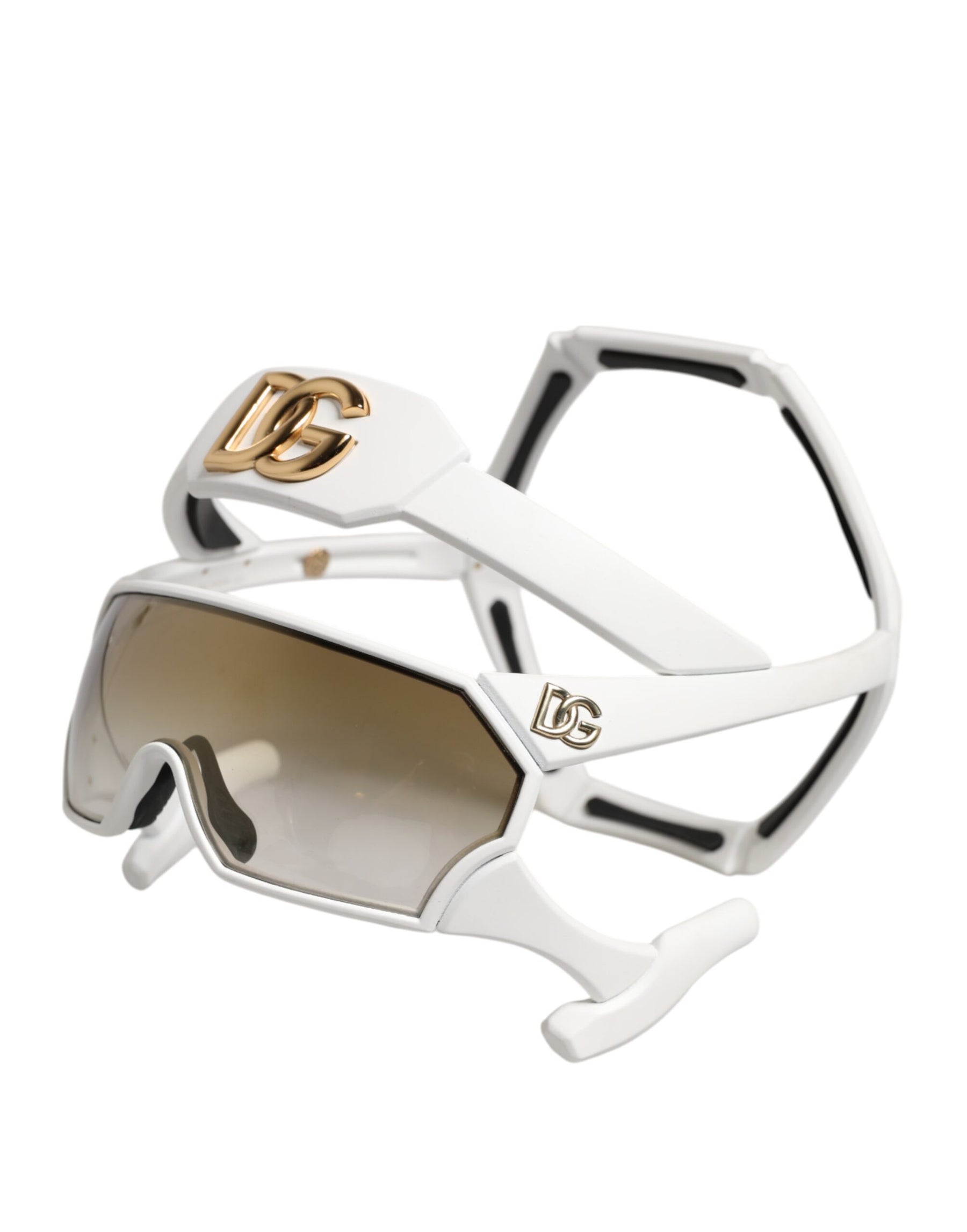 Dolce & Gabbana White Acetate Next Generation Mask Eyewear Sunglasses | Regal Royce