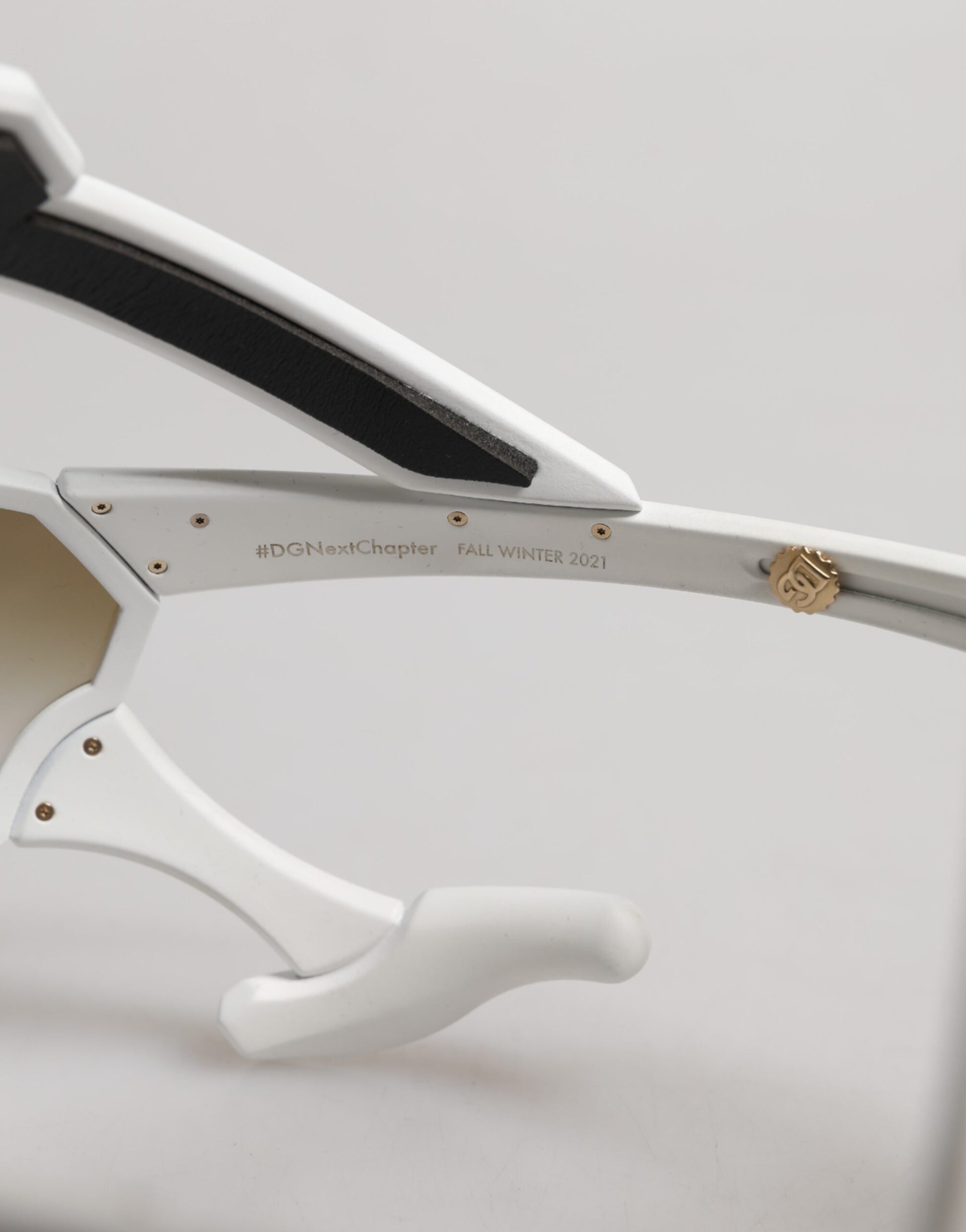 Dolce & Gabbana White Acetate Next Generation Mask Eyewear Sunglasses