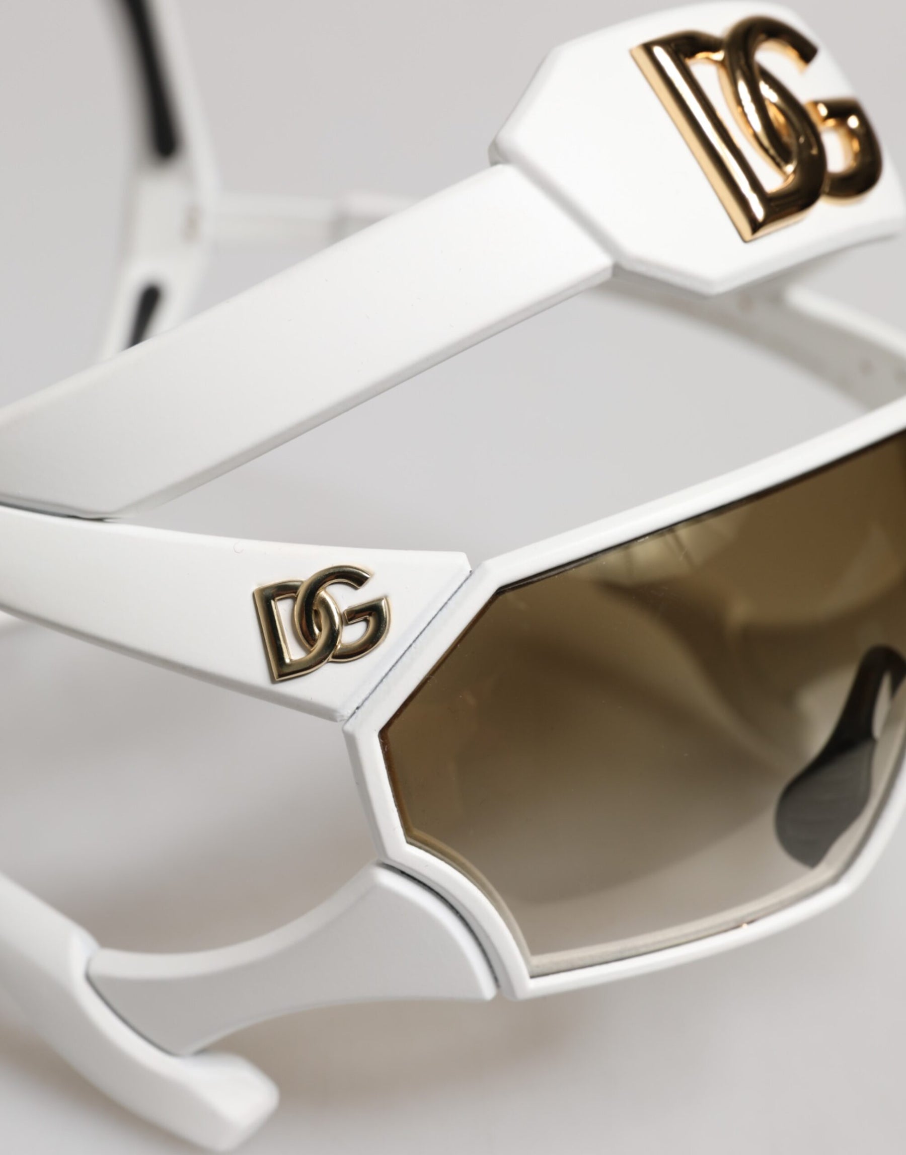Dolce & Gabbana White Acetate Next Generation Mask Eyewear Sunglasses | Regal Royce