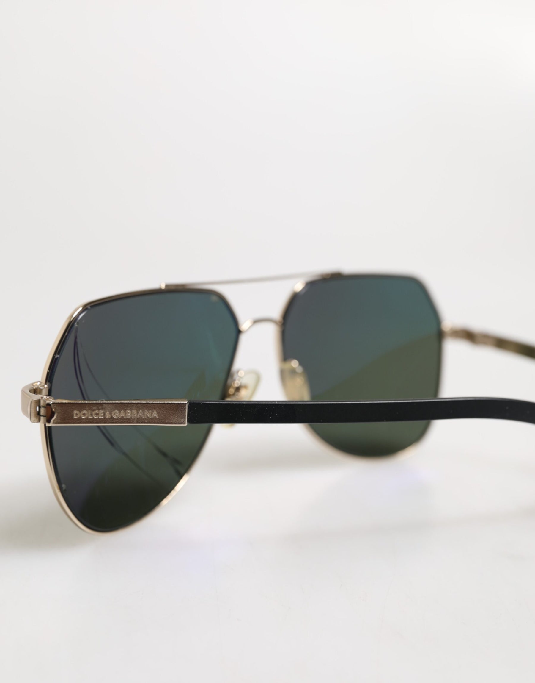 Dolce & Gabbana Black 18K Gold Plated Polarized Steel DG2133K Sunglasses | Regal Royce
