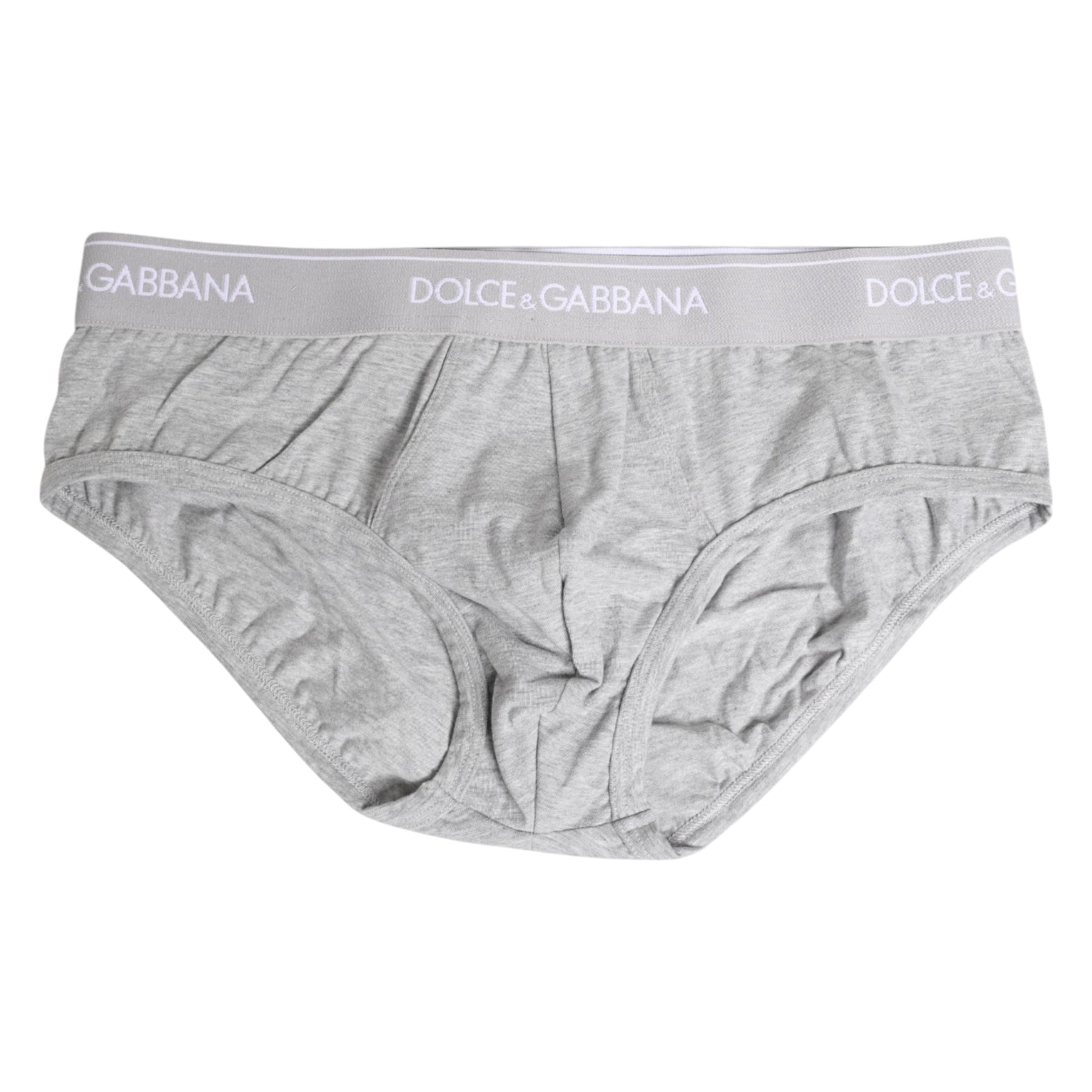 Dolce & Gabbana Gray Cotton Stretch Regular Brief Underwear | Regal Royce