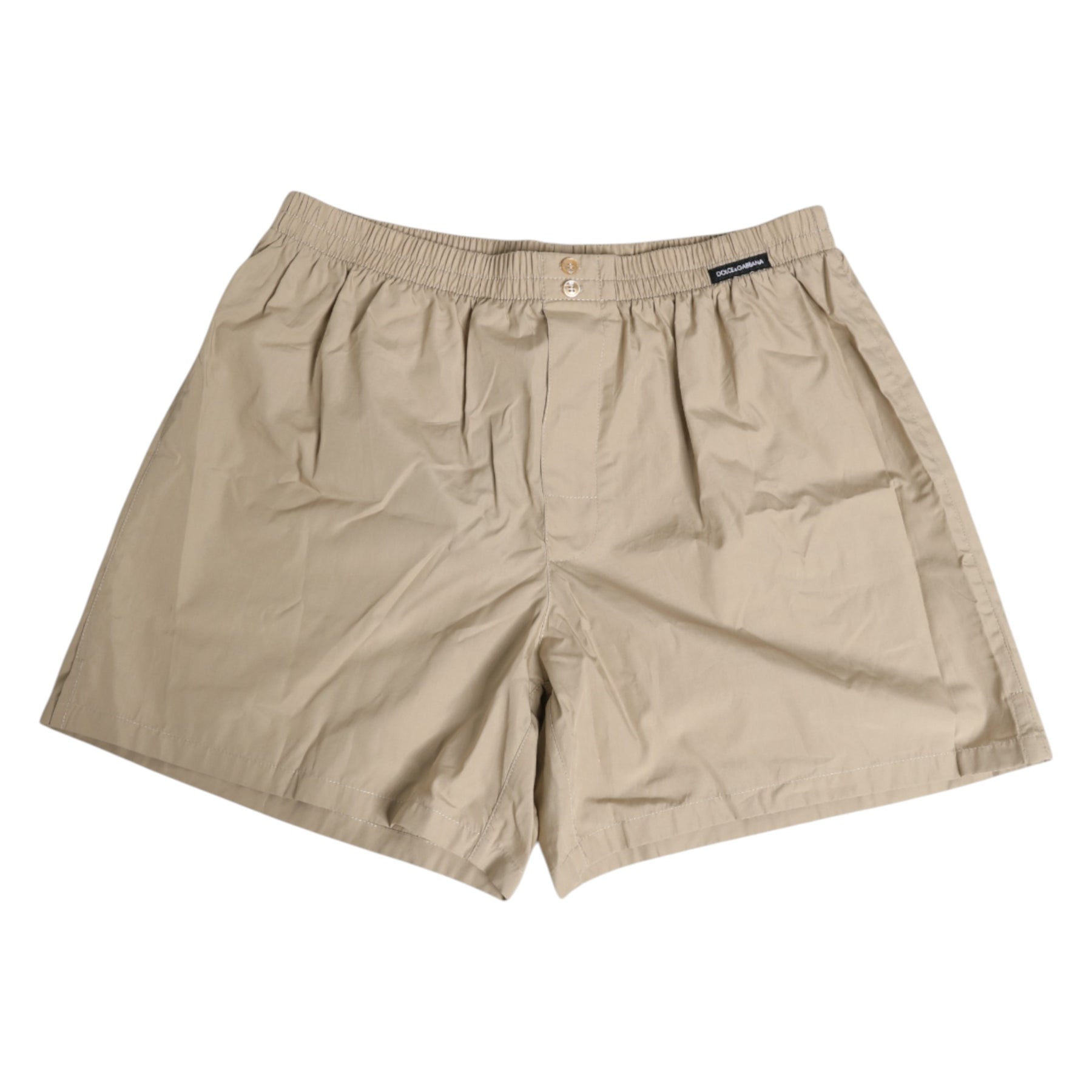 Dolce & Gabbana Beige Cotton Regular Boxer Shorts Underwear | Regal Royce