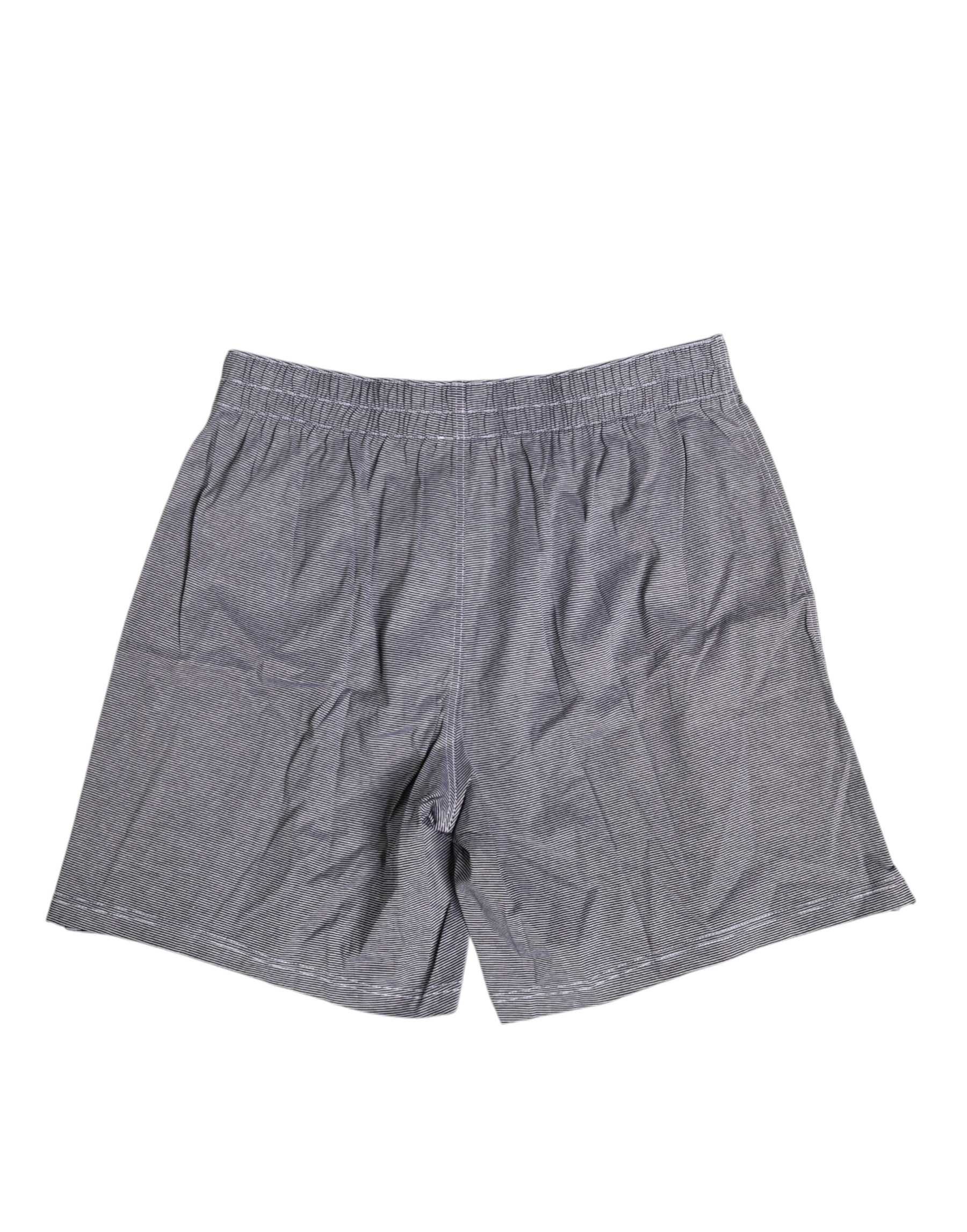 Dolce & Gabbana Gray Striped Cotton Regular Boxer Underwear | Regal Royce
