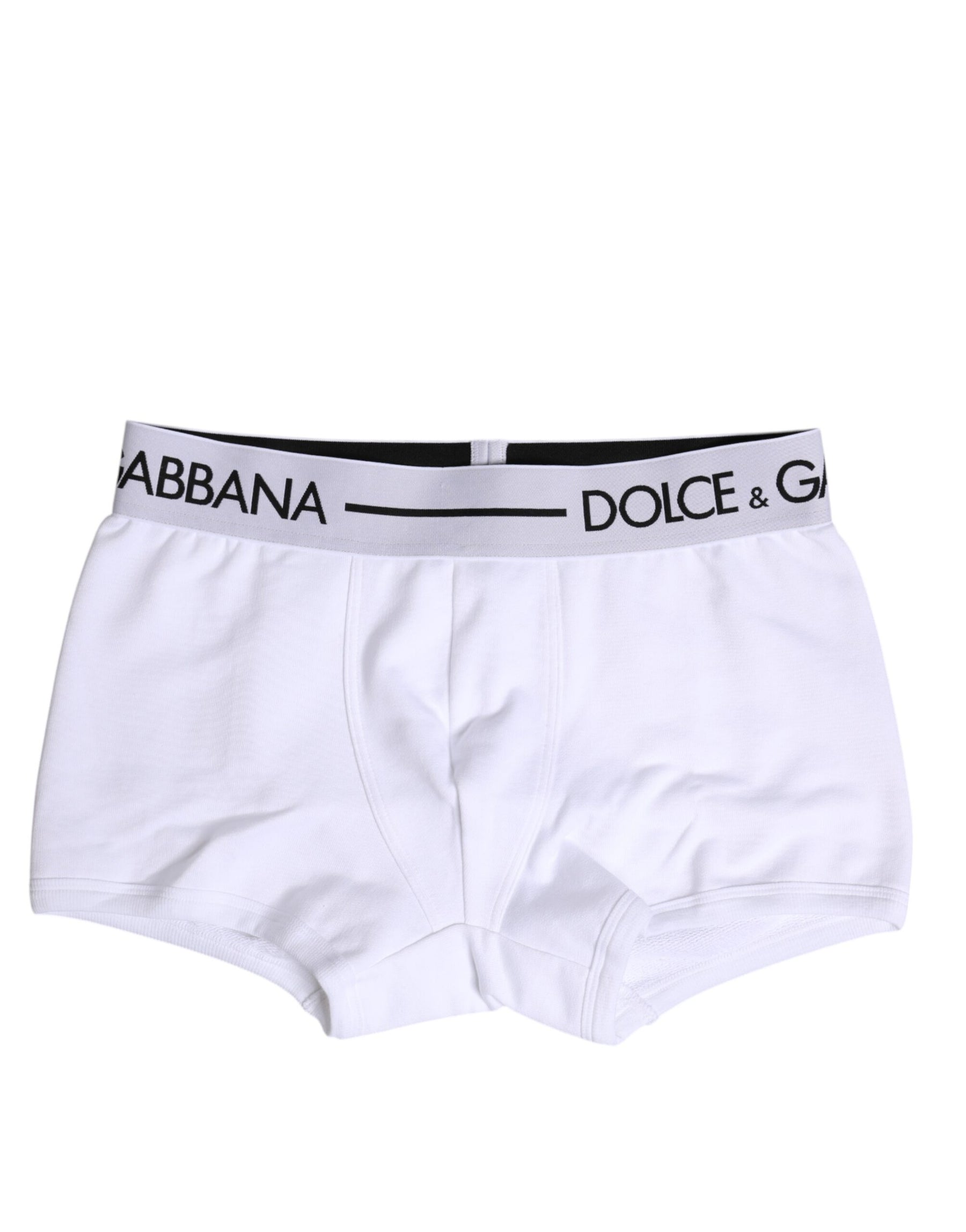 Dolce & Gabbana White Cotton Stretch Regular Boxer Underwear | Regal Royce