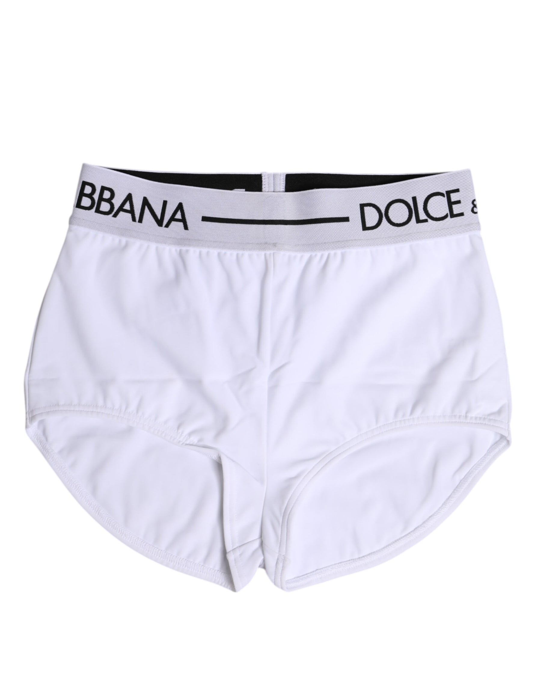 Dolce & Gabbana White Nylon Logo Waistband Boxer Brief Underwear | Regal Royce
