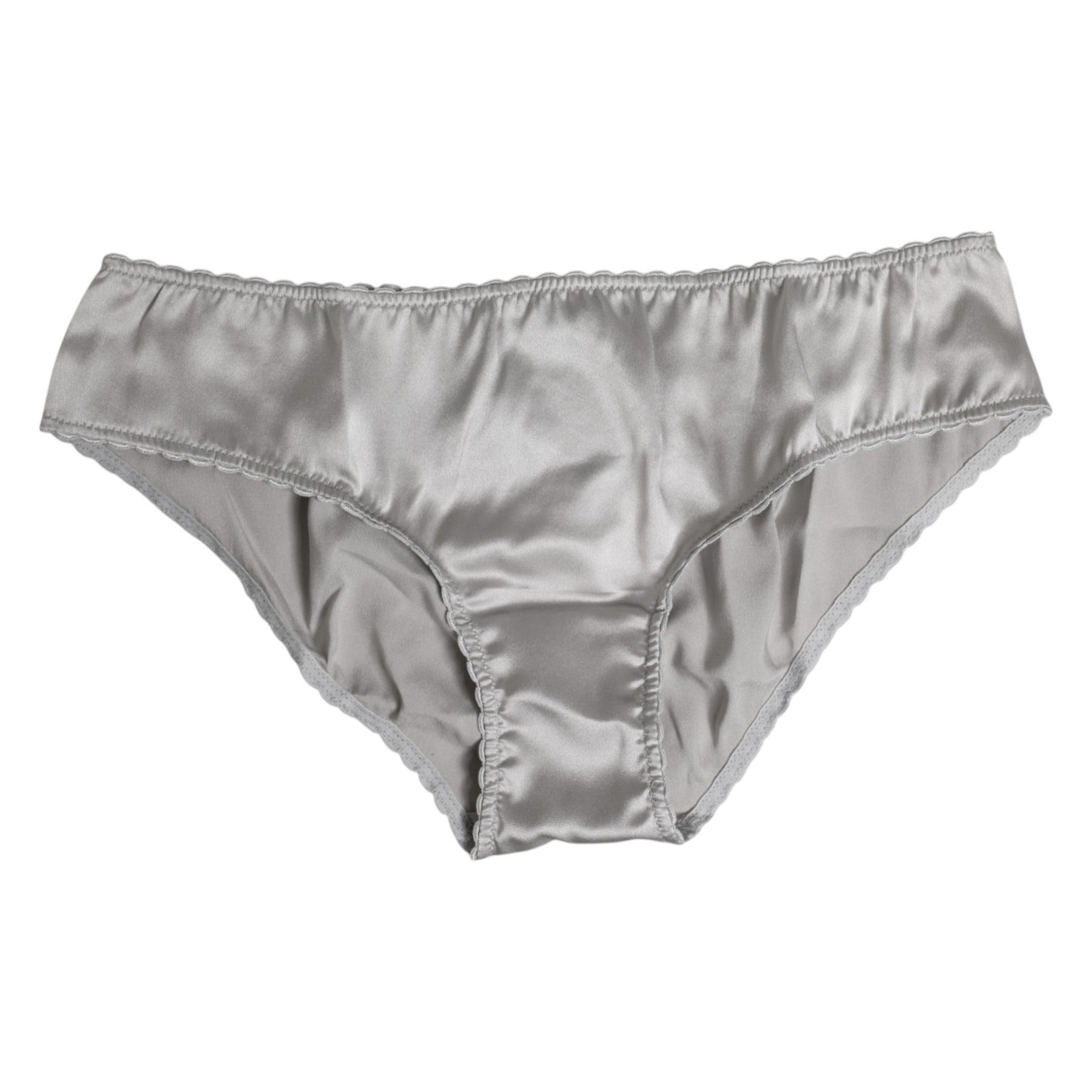 Dolce & Gabbana Gray Silk Stretch Bottom Low Waist Panty Underwear | Regal Royce