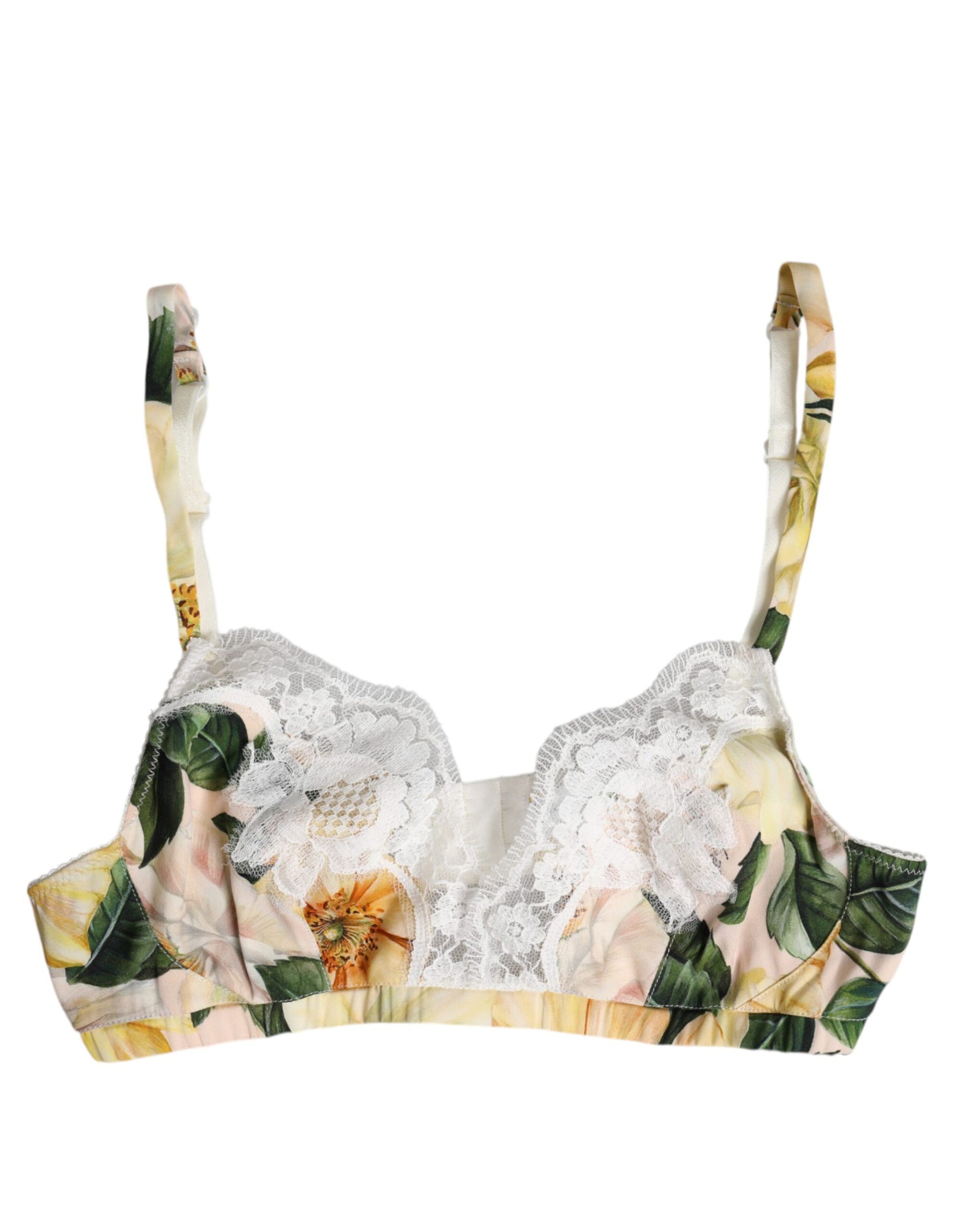 Dolce & Gabbana Multicolor Floral Print Non Wire Bra Underwear | Regal Royce