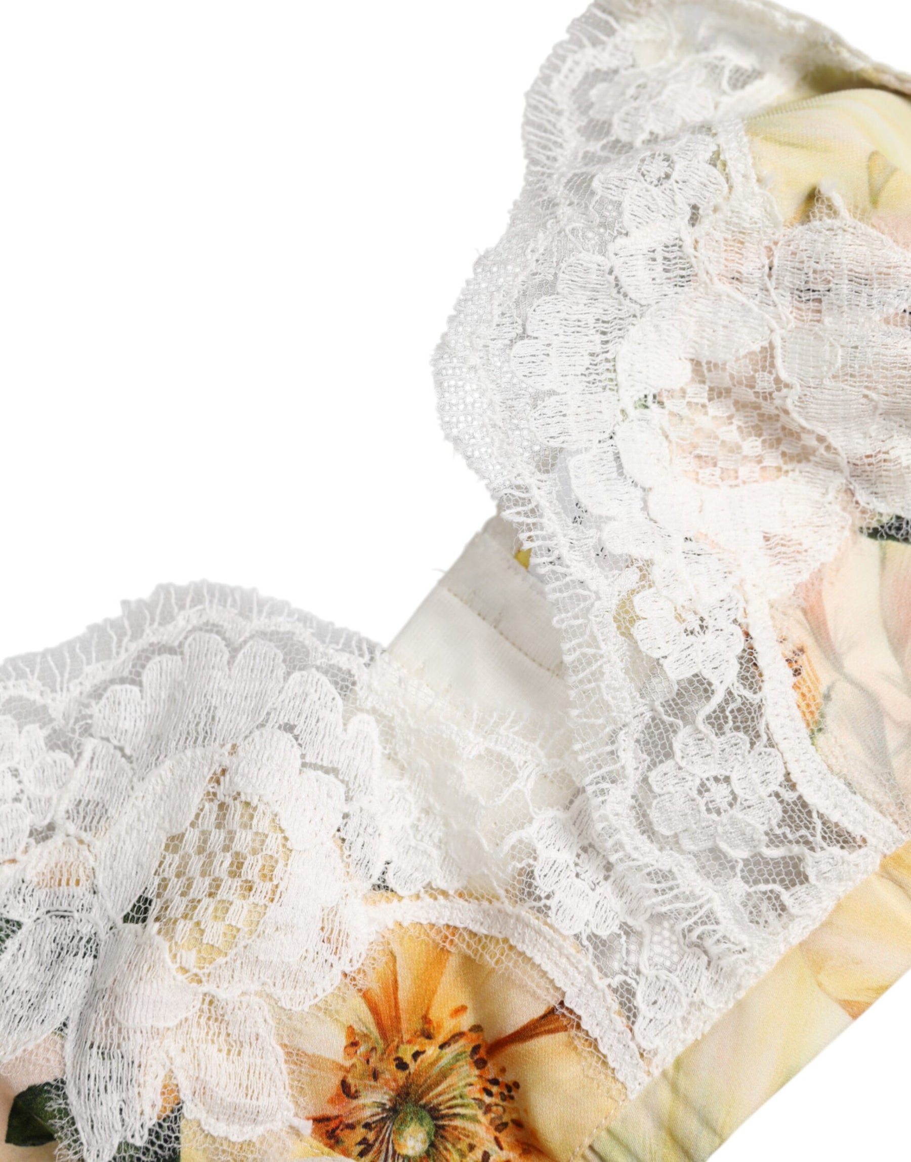 Dolce & Gabbana Multicolor Floral Print Non Wire Bra Underwear | Regal Royce