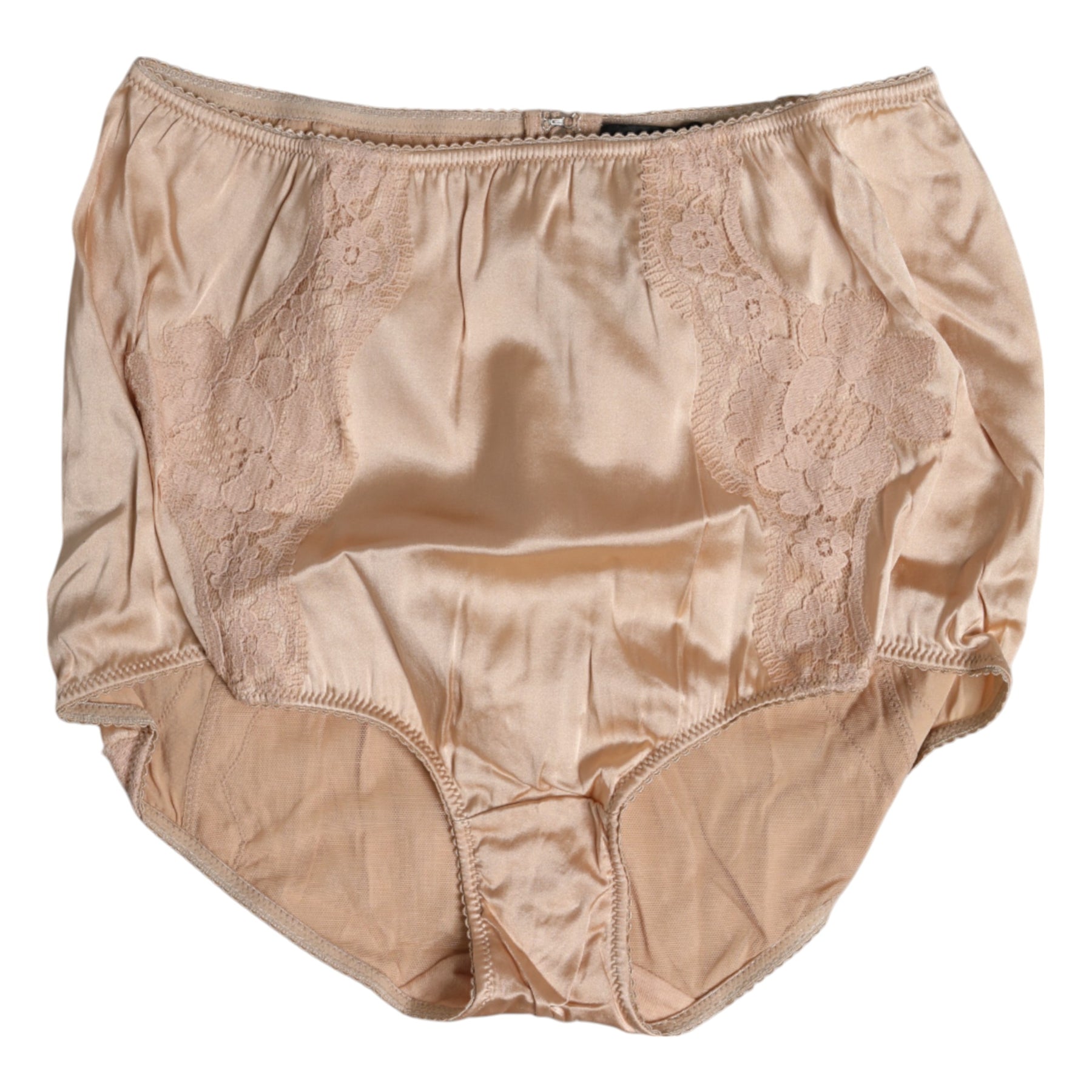 Dolce & Gabbana Beige Silk Lace High Waist Bikini Panty Underwear | Regal Royce
