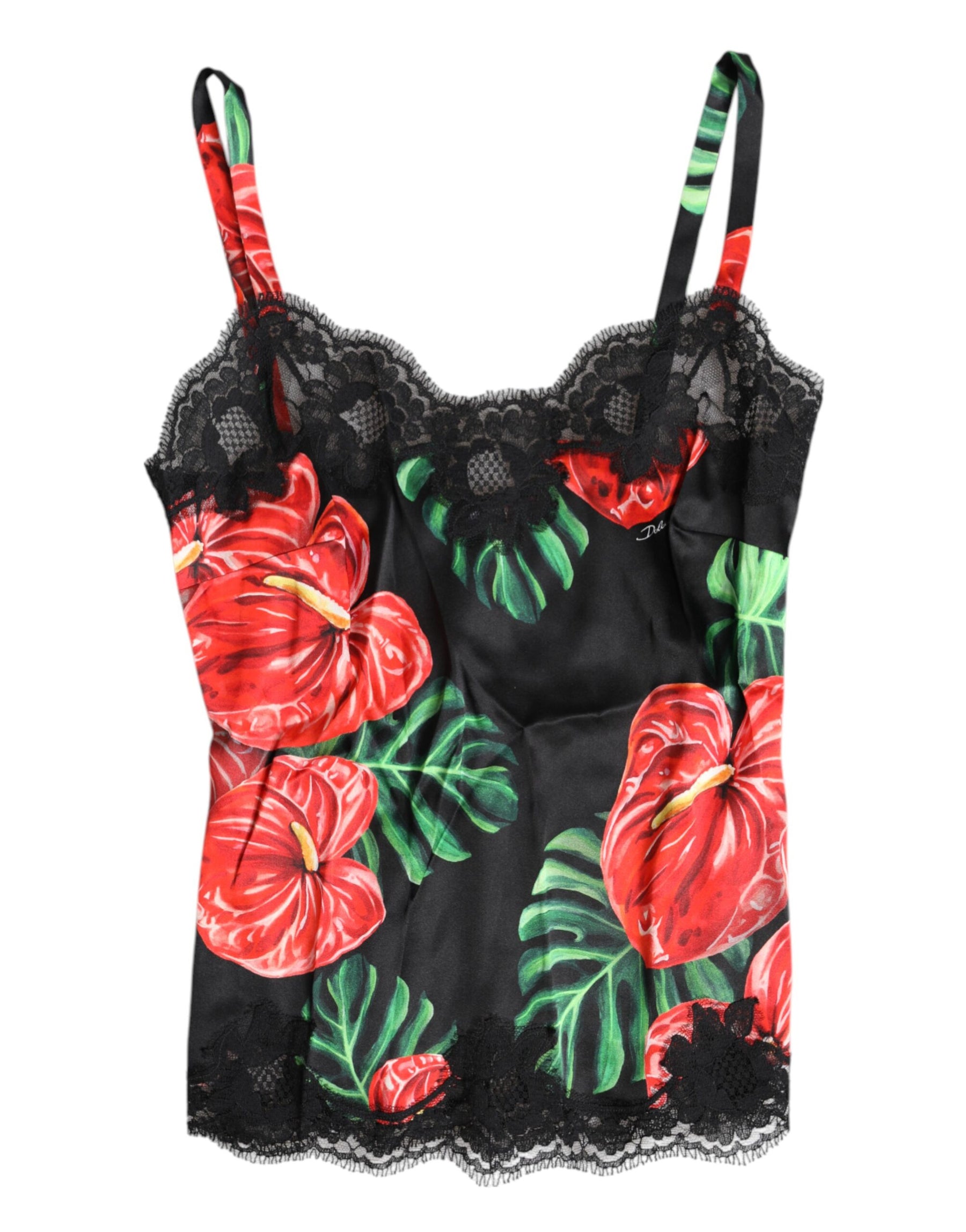 Dolce & Gabbana Multicolor Floral Silk Tank Lingerie Underwear | Regal Royce